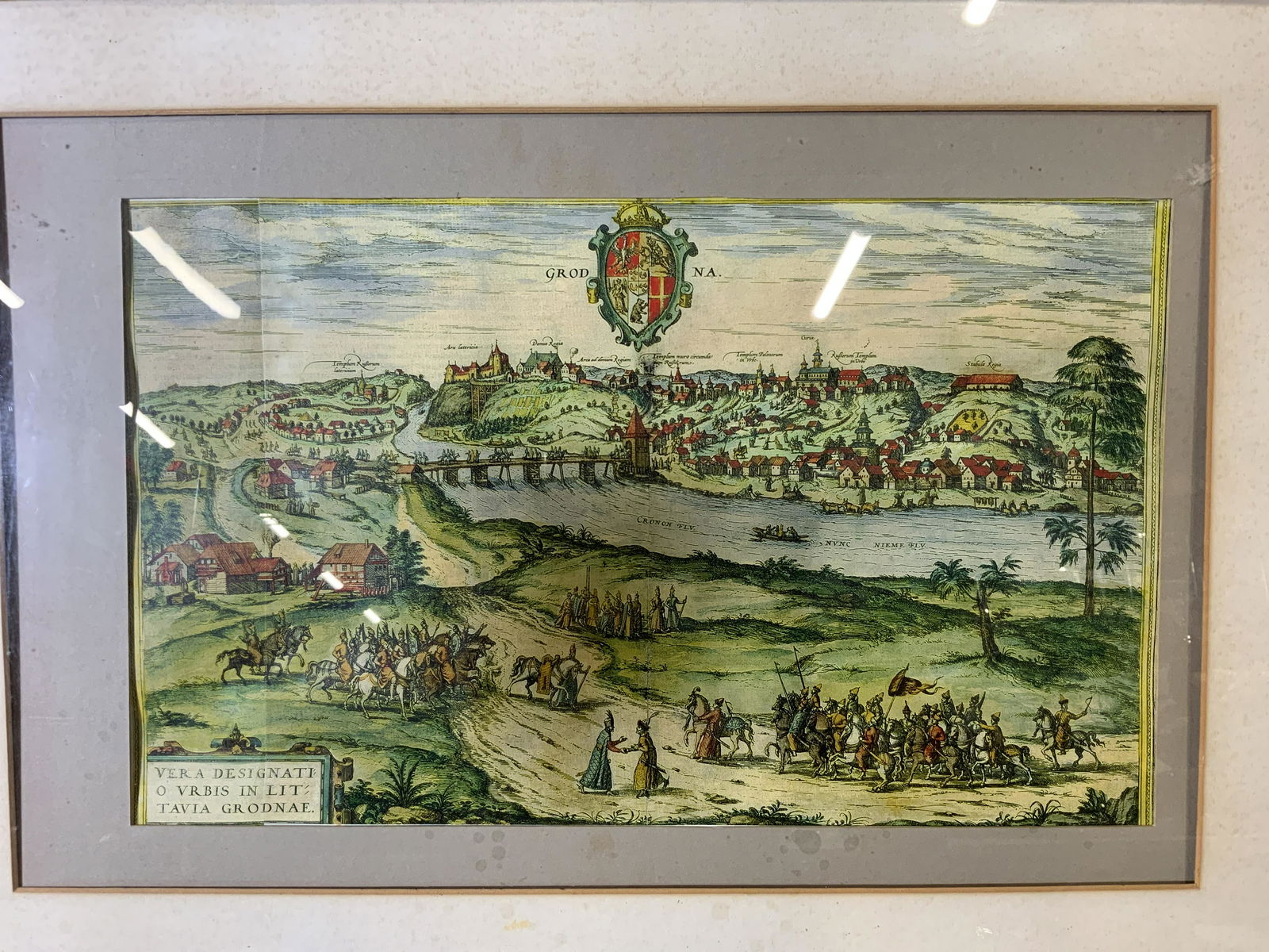 View Of Grodno Belarus 1562 Engraving (1 of 7)