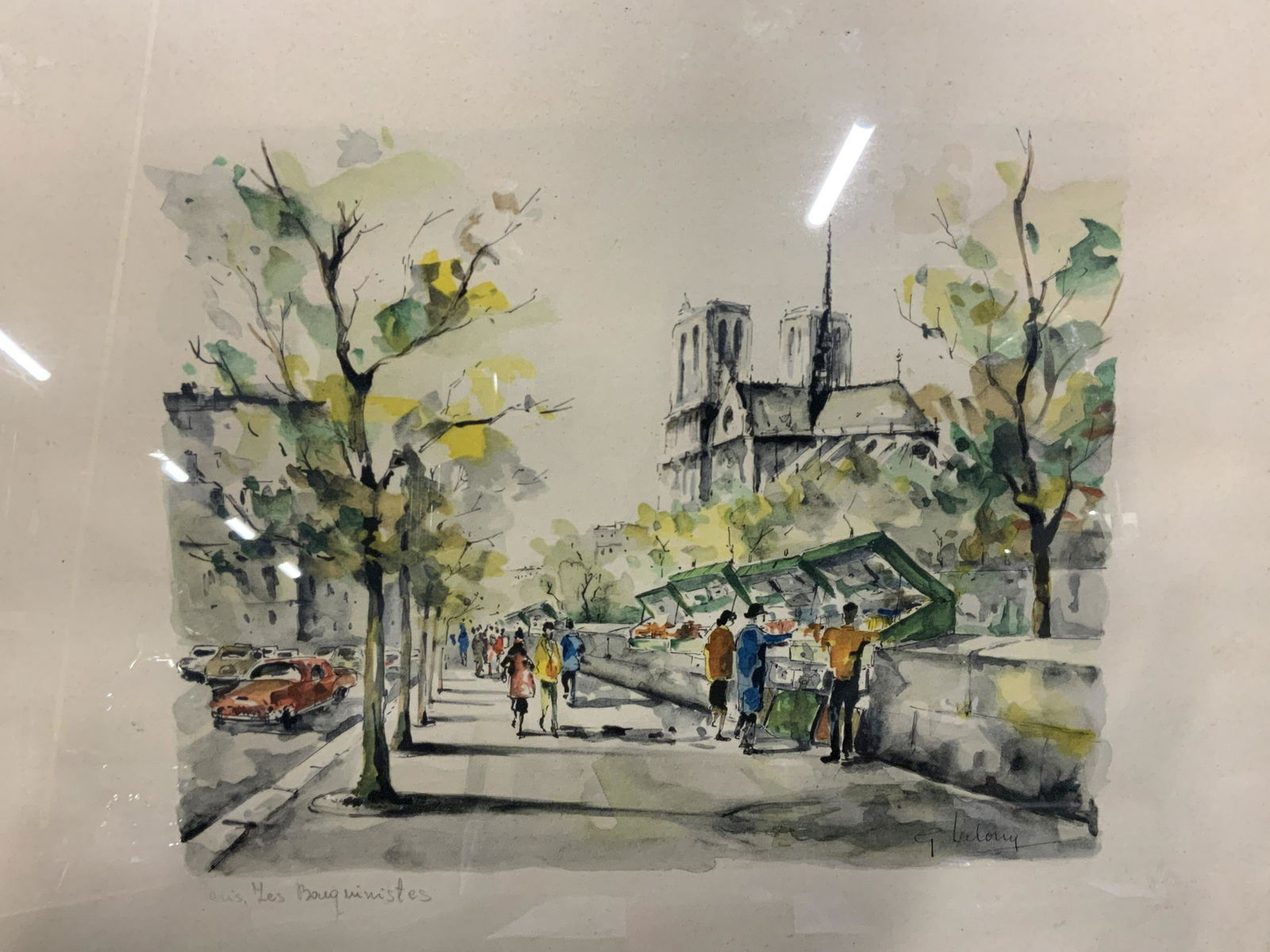 GABRIEL LELONG Signed Hand Colored Lithograph (1 of 6)