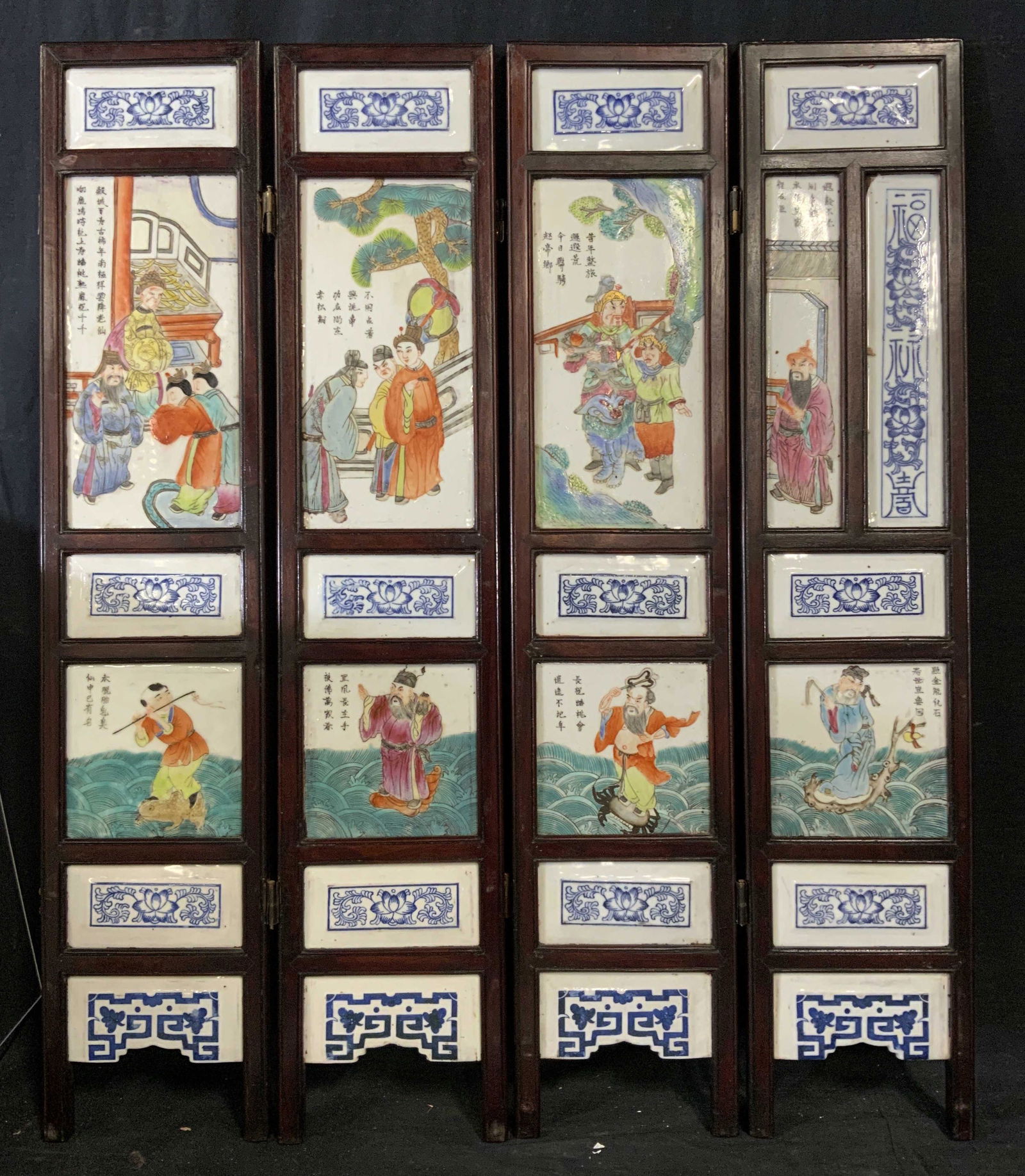 Antique Panels with Painted Ceramic Tiles (1 of 7)