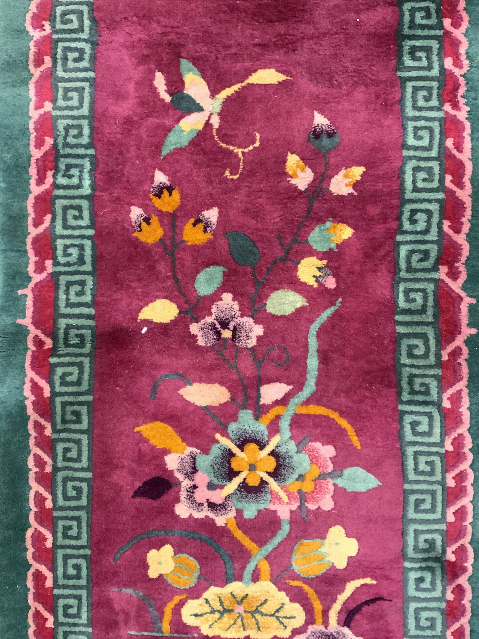 Vintage Chinese Art Deco Wool Pile Rug (1 of 8)