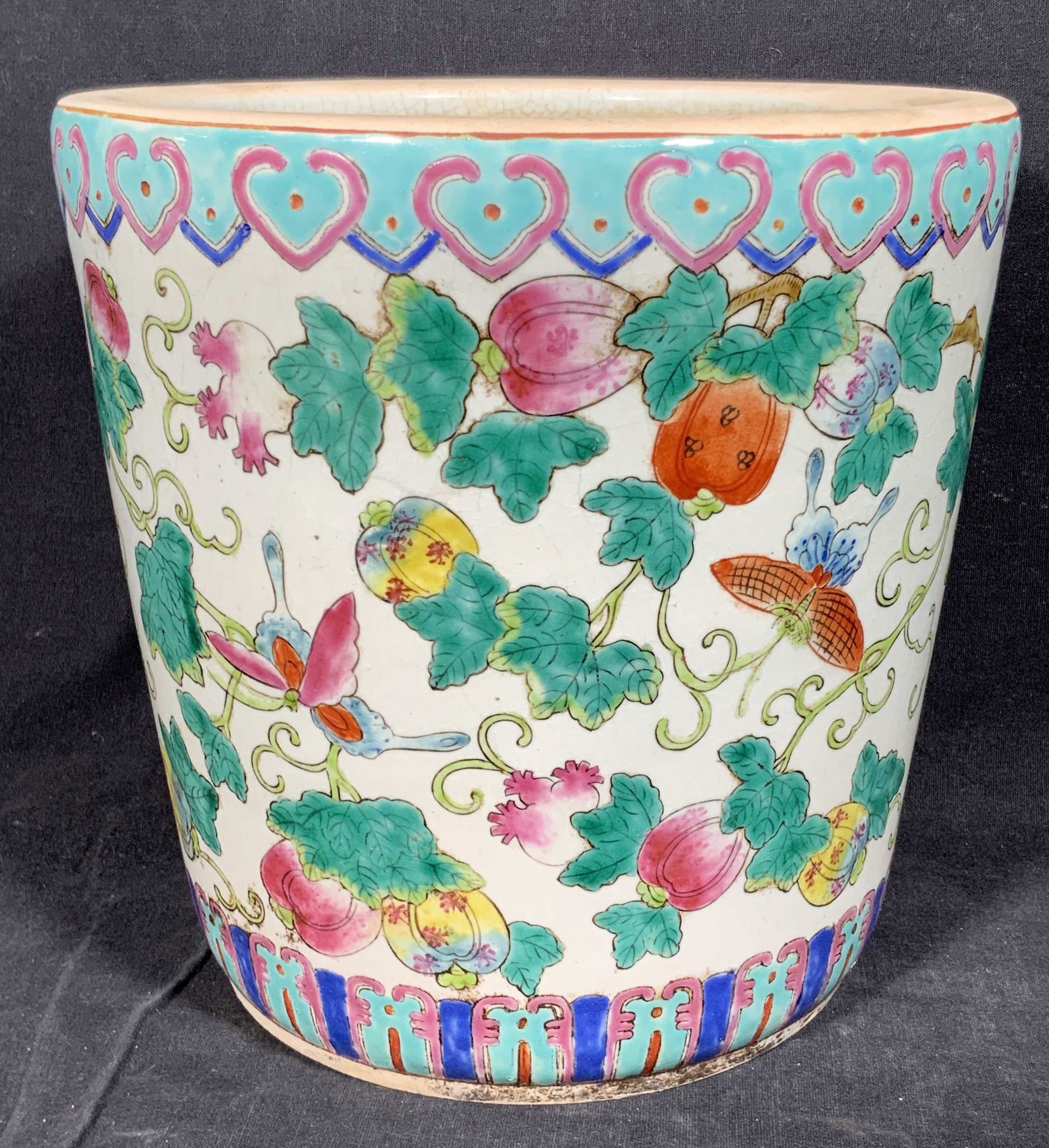 Vintage Hand Painted Asian Ceramic Planter (1 of 9)