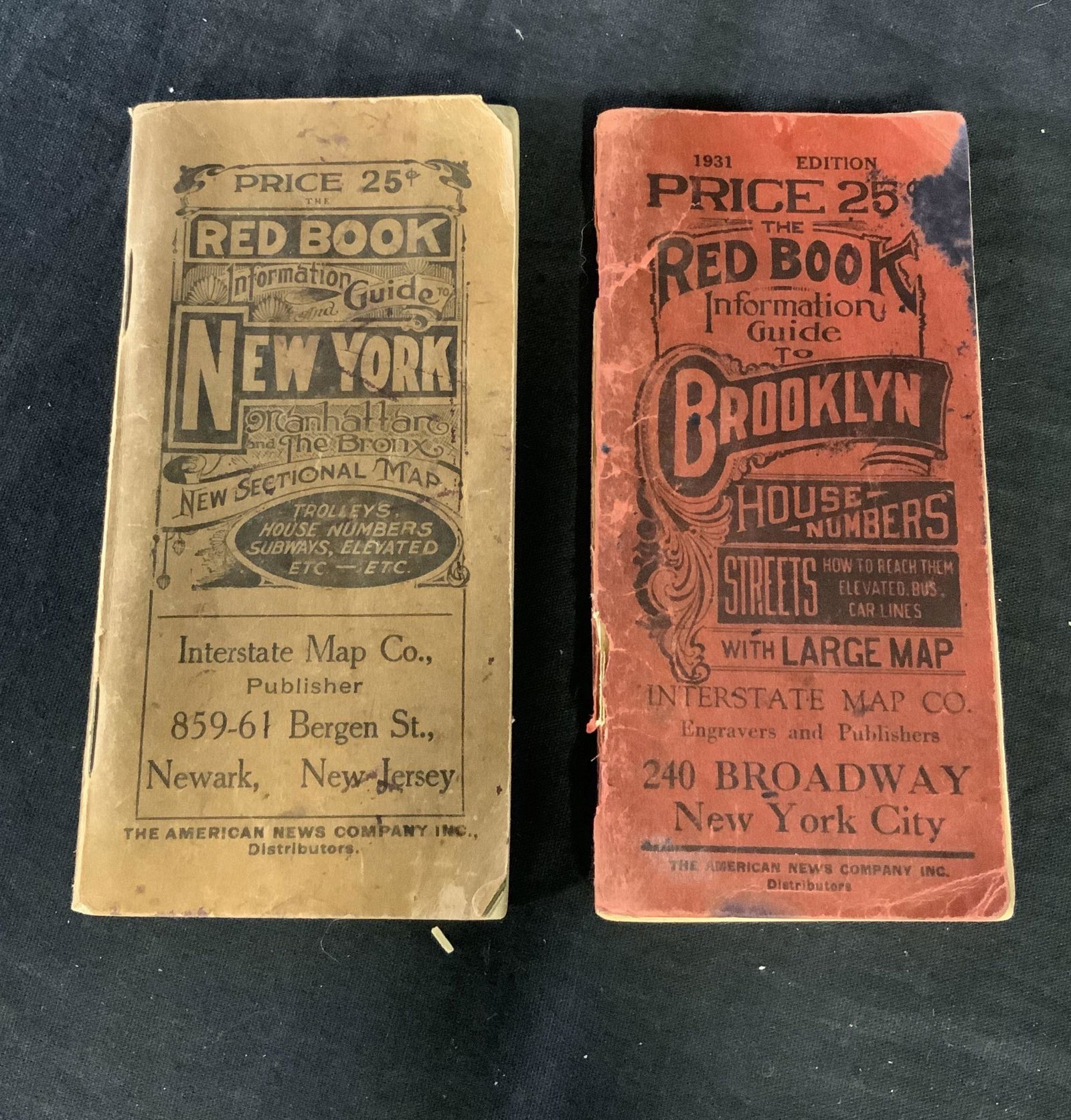 New York and Brooklyn Vintage Red Book Guides (1 of 6)