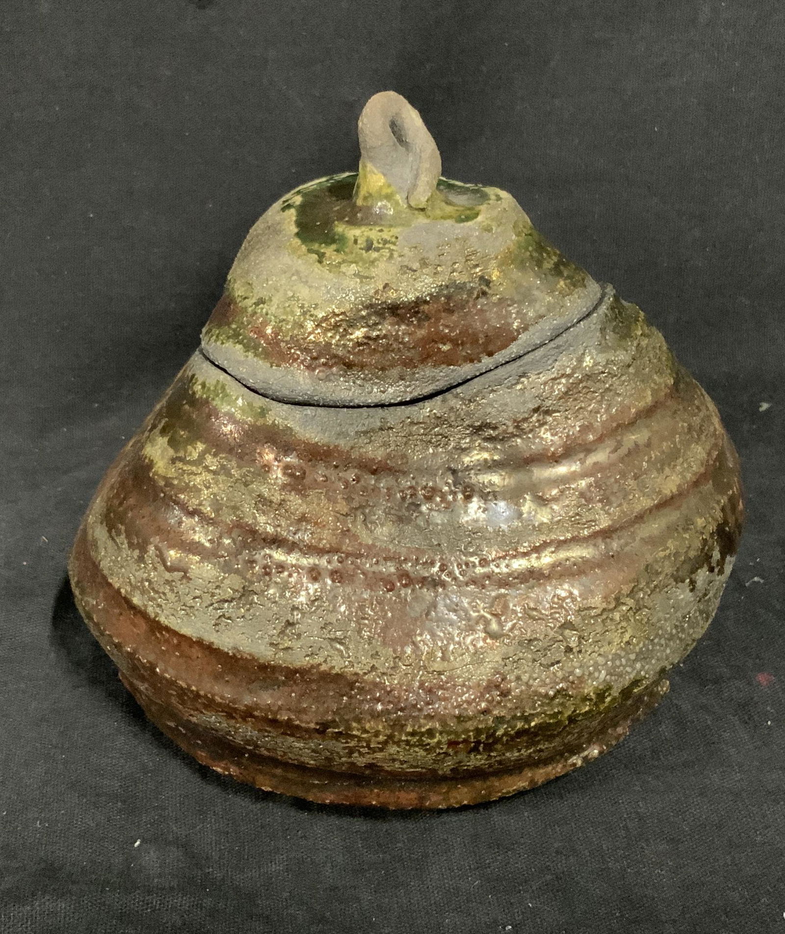 AGATHA WYMAN Raku Multi Color Ceramic Vessel (1 of 7)