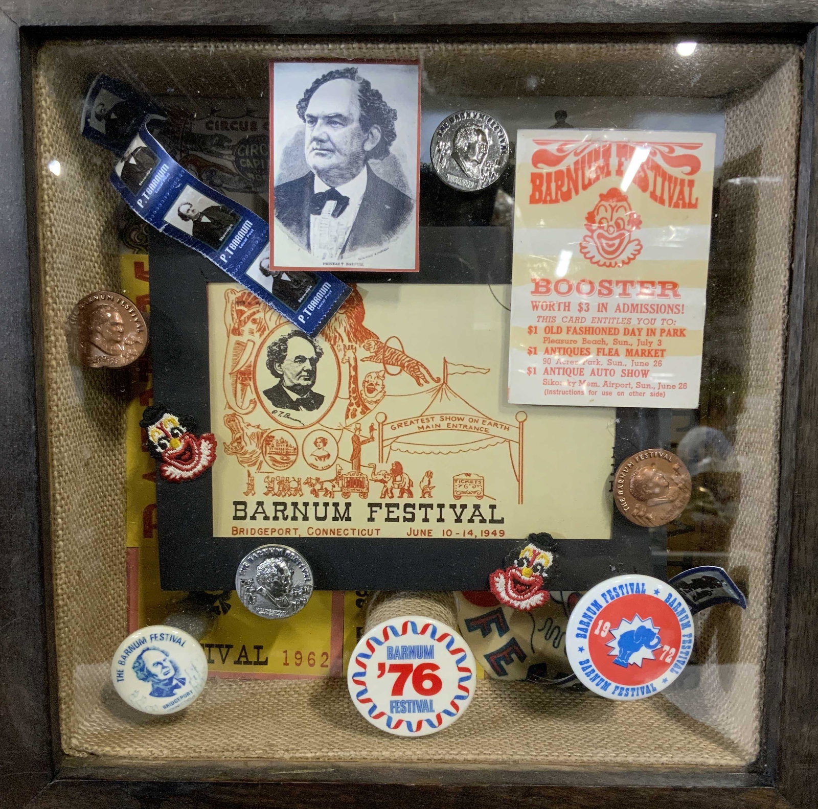 P.T. Barnum Shadowbox Assemblage Artwork (1 of 12)