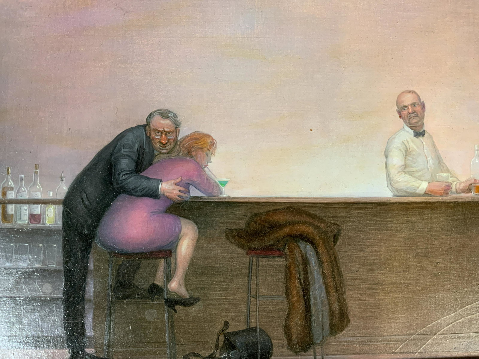 JENNIFER LI Signed Oil Painting, Crème de Menthe (1 of 11)