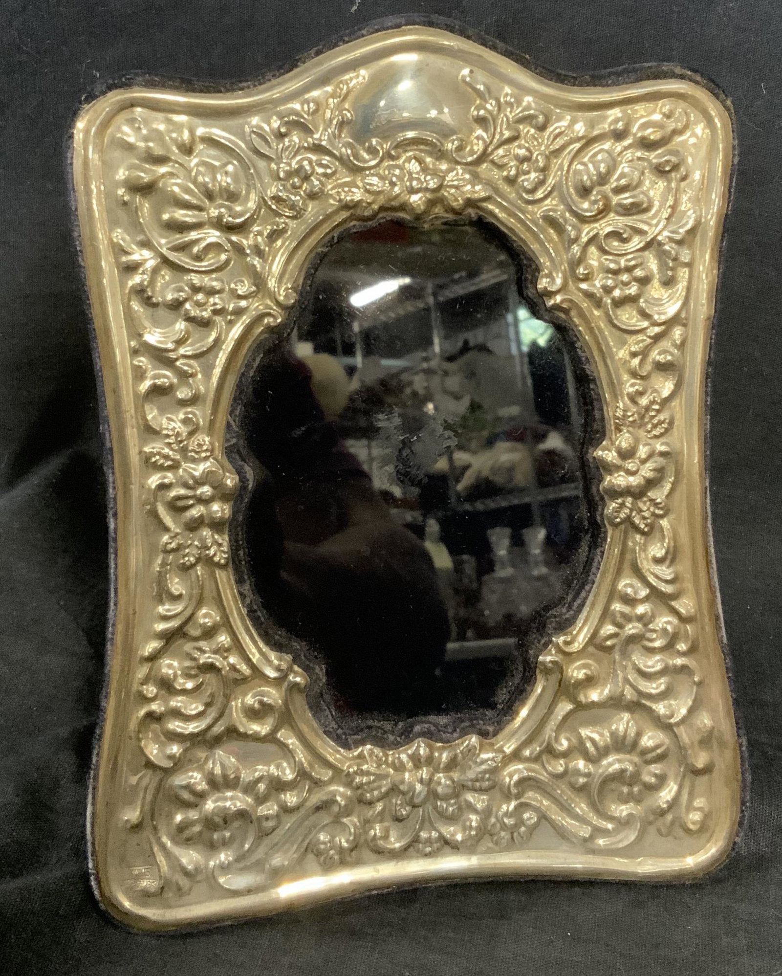 Antique Emp Plate Sterling Silver Frame, Mexico (1 of 11)