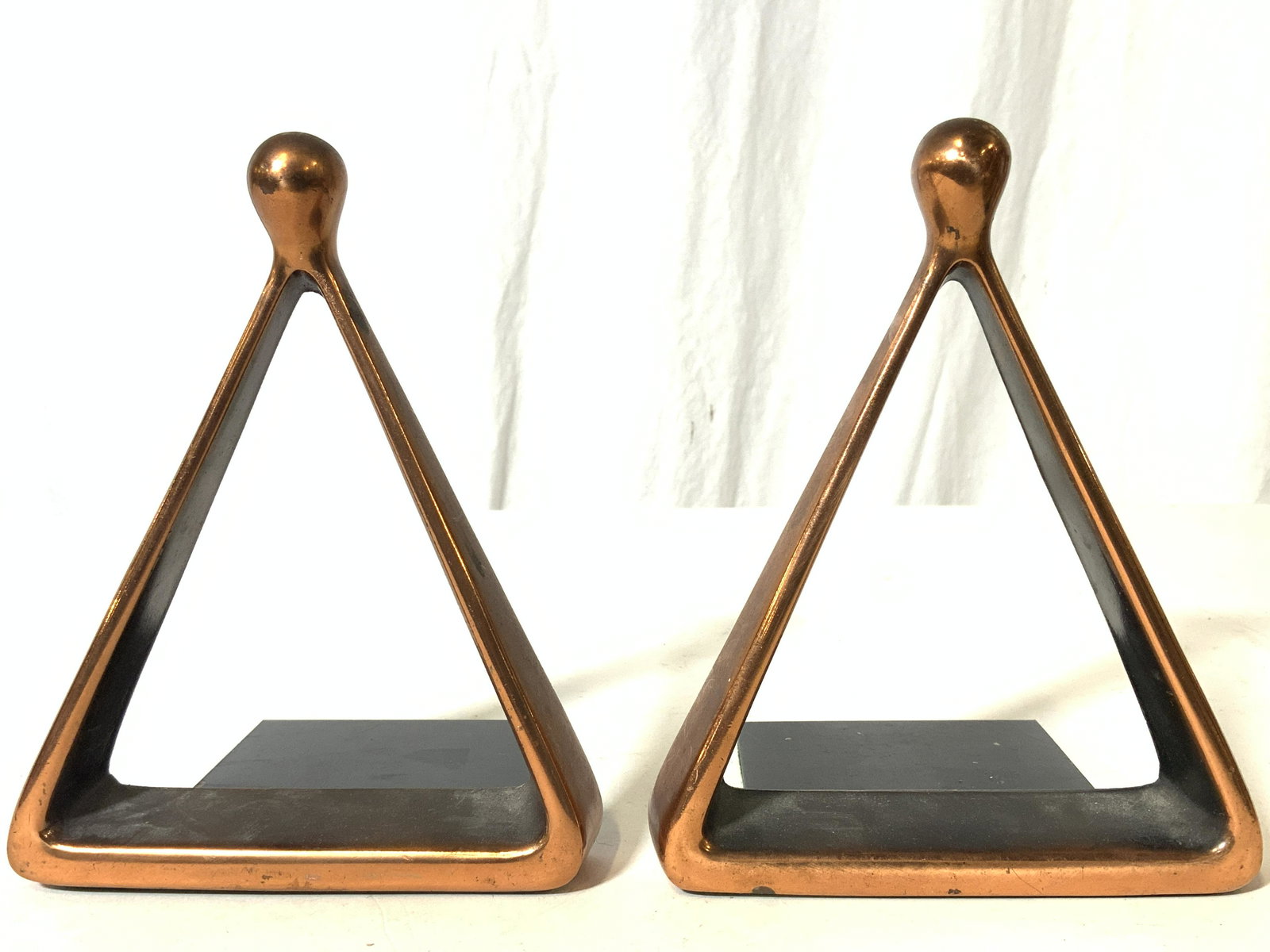 Pair JENFRED WARE Copper Toned Bookends (1 of 9)