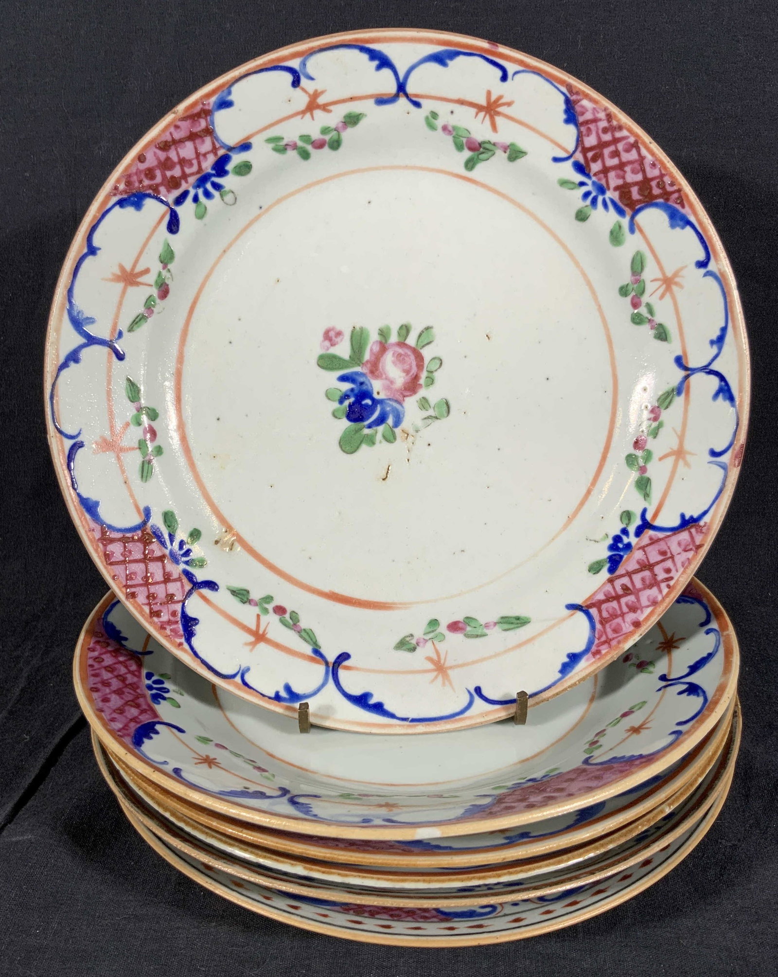 13pc Antq French Porcelain Chinese Export Plates (1 of 18)