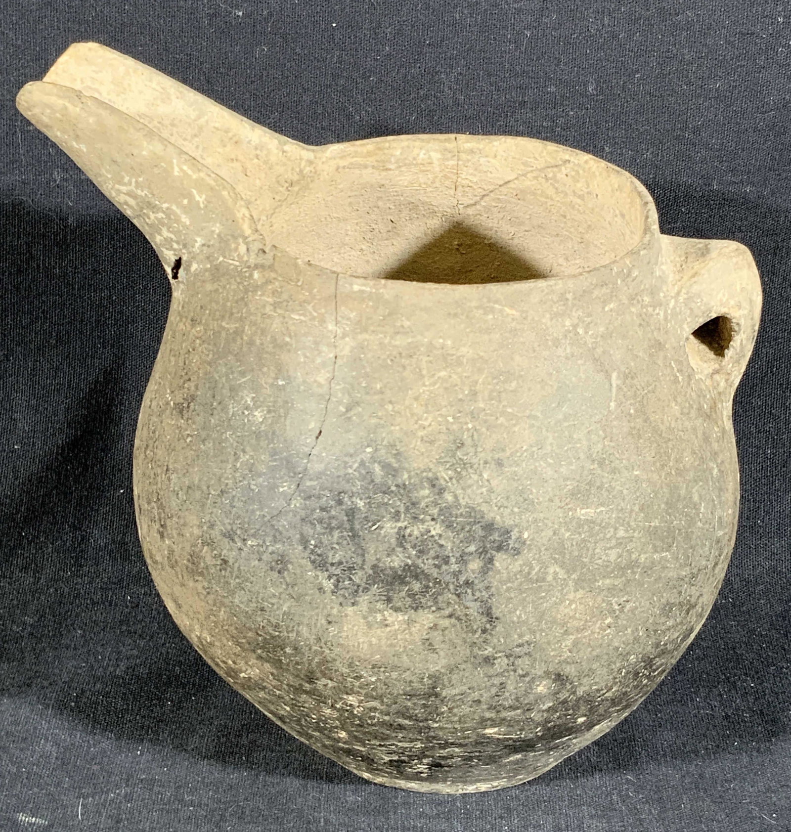 Antique Handmade Ceramic Persian Pourer, Pottery (1 of 13)