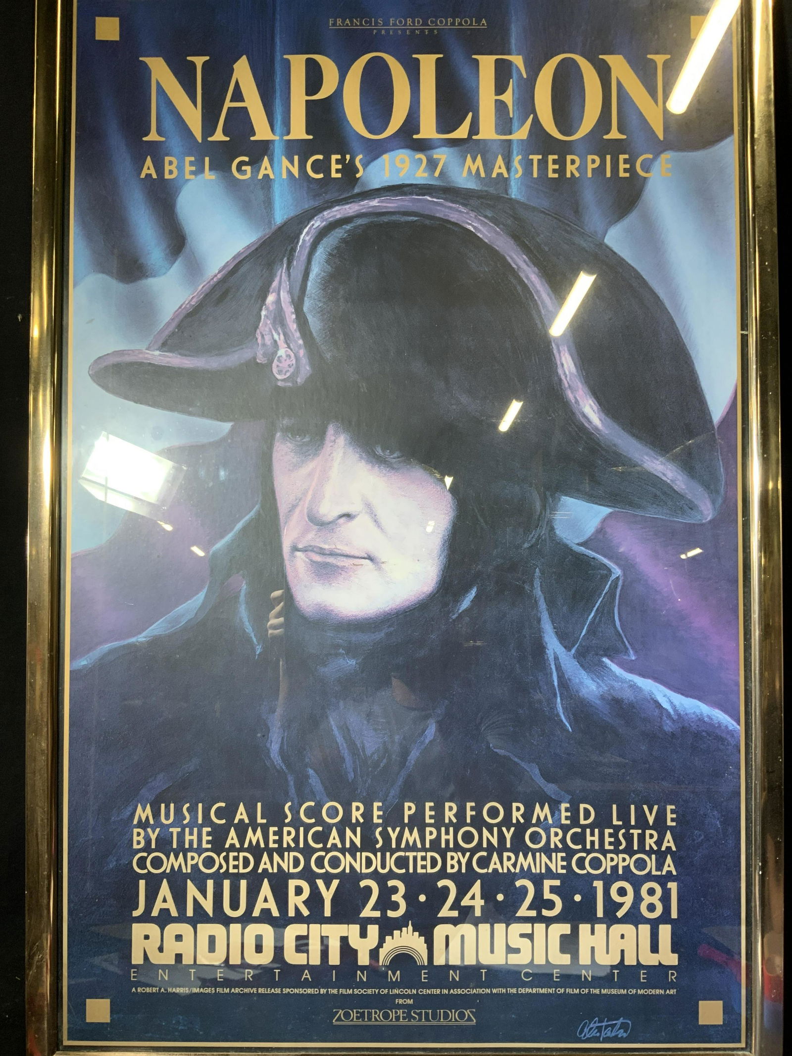 Framed Napoleon 1927 Film Window Card Offset Lith (1 of 12)