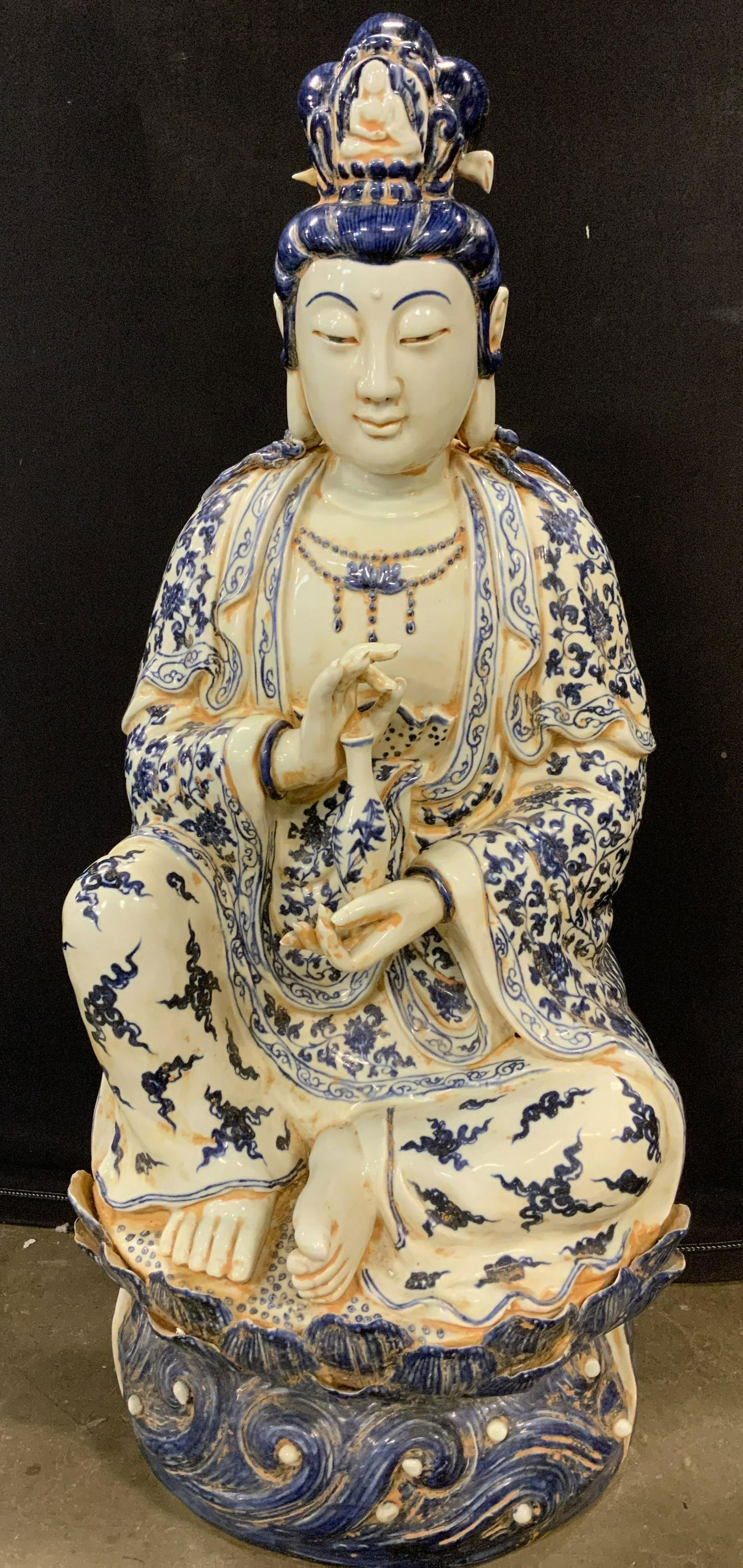 Floor Sized Earthenware Buddha Sculpture (1 of 19)