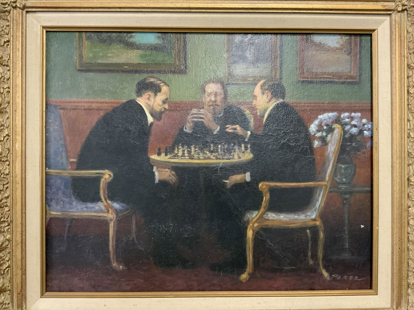 PEREZ Signed Oil on Canvas (1 of 11)