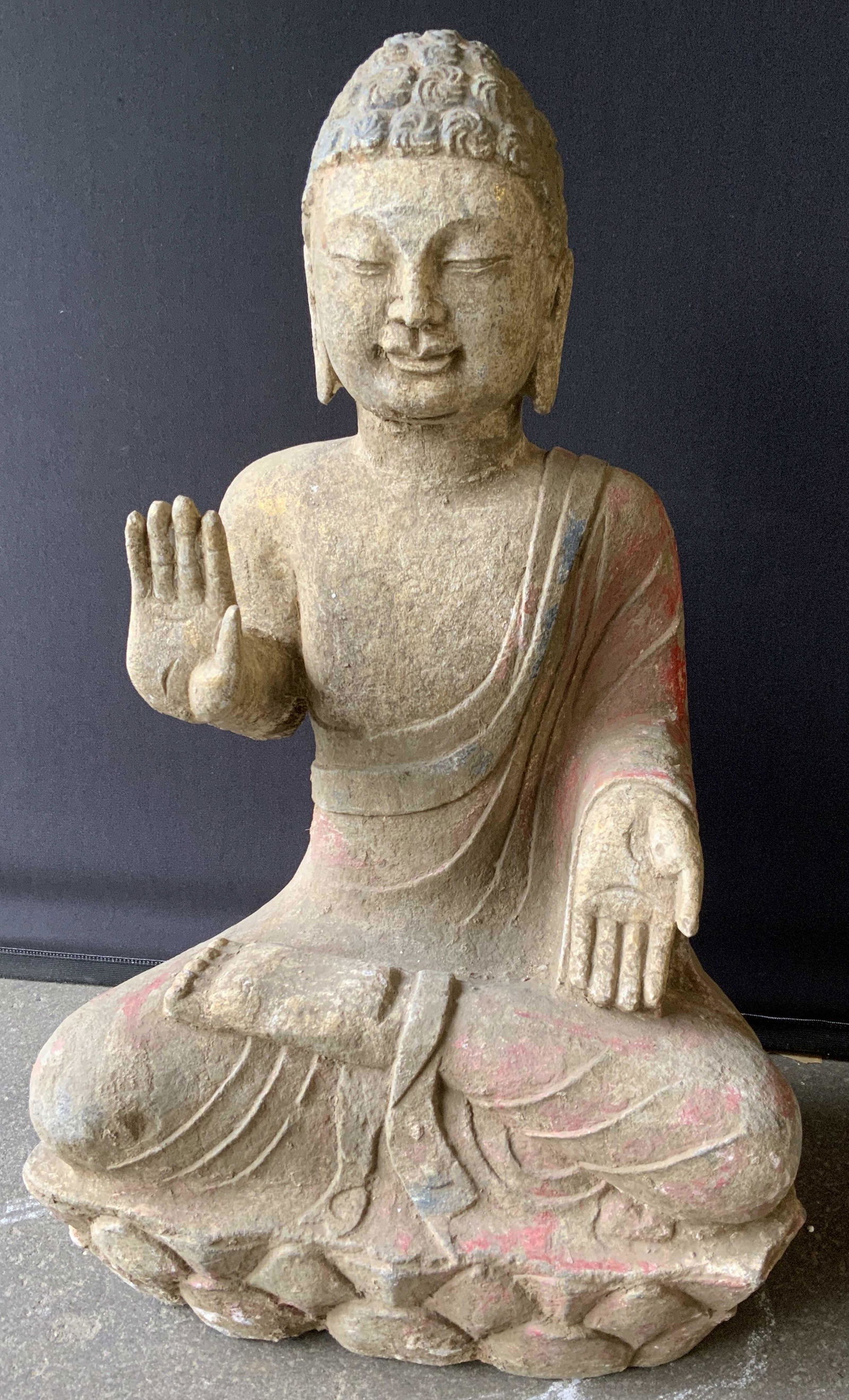 Vintage Stone Buddha Sculpture (1 of 12)