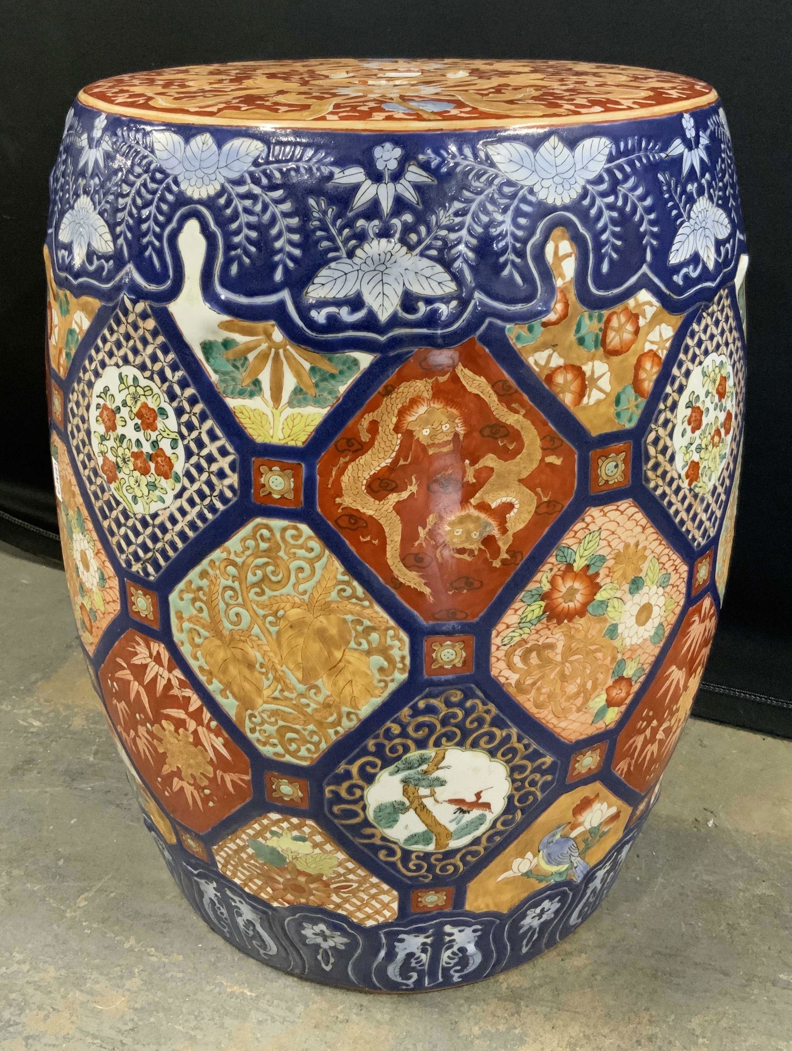 Hand Painted Asian Ceramic Garden Stool (1 of 10)