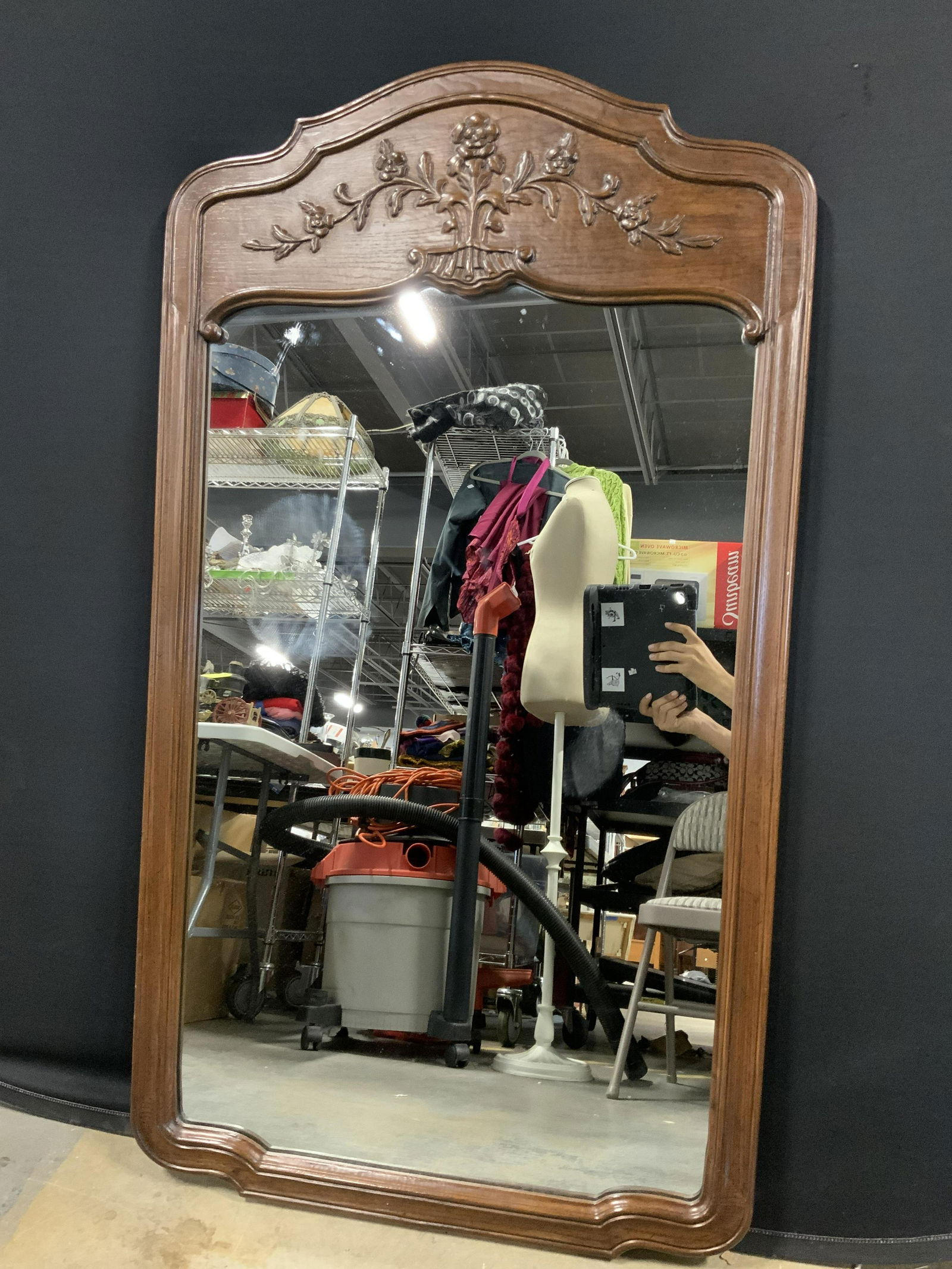 Ornate Wood Framed Mirror (1 of 6)