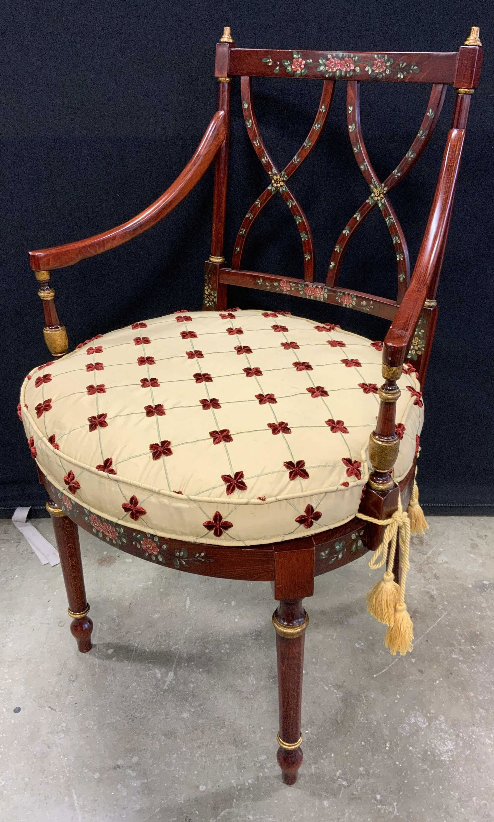 Hand Painted Regency Style Armchair (1 of 15)