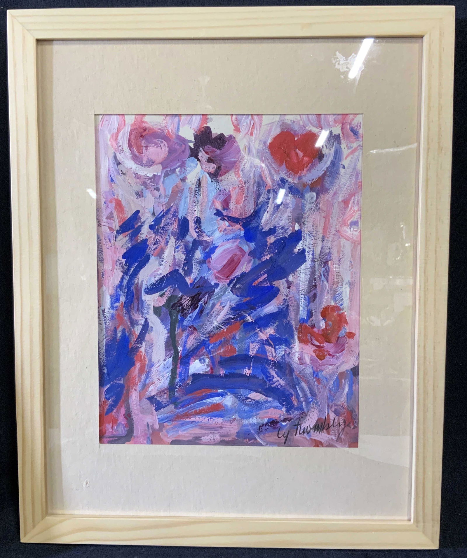 ATTR CY TWOMBLY Signed Acrylic Painting (1 of 11)