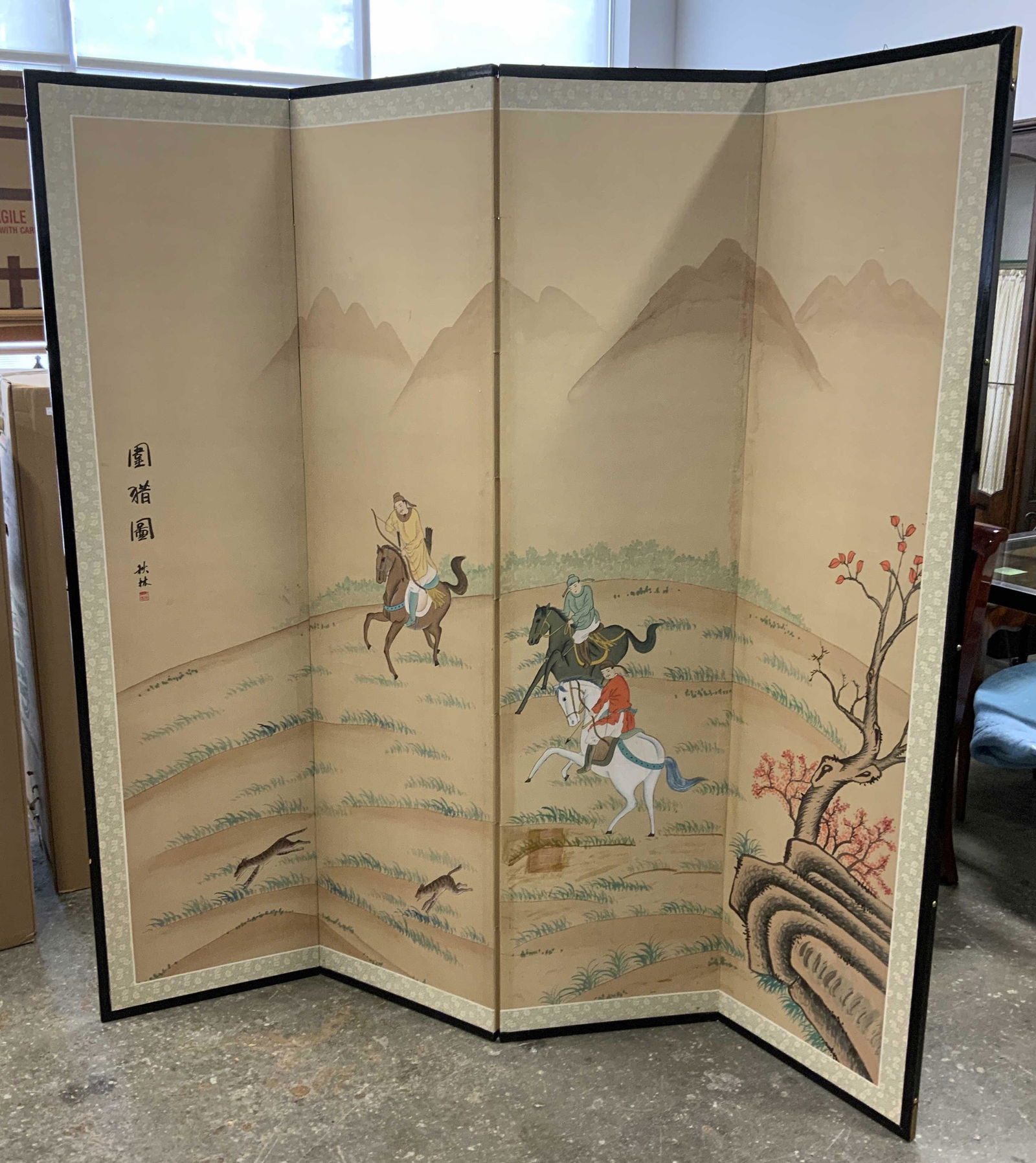 Asian Four Panel Room Screen (1 of 13)