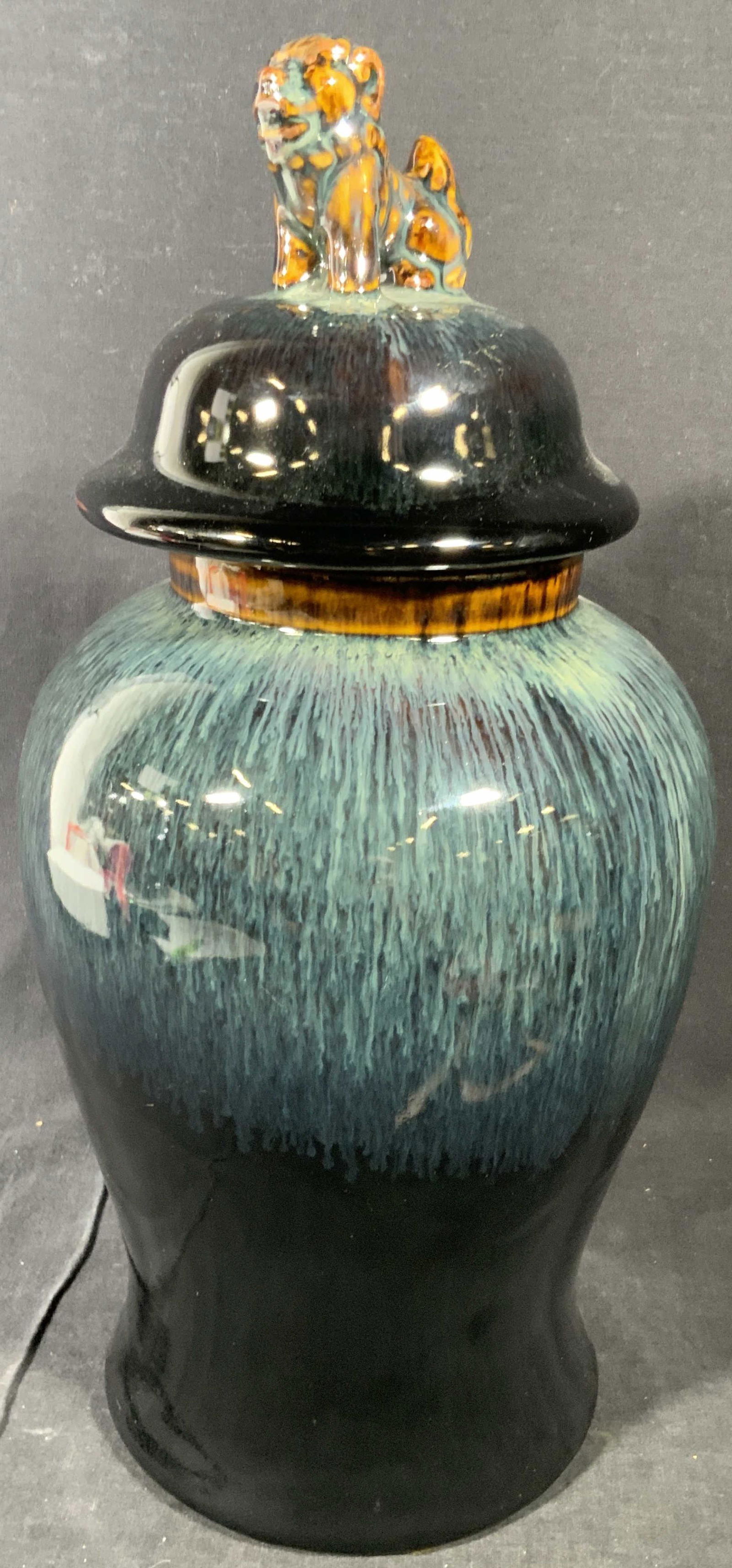 Vintage Asian Fu Dog Figural Ceramic Ginger Jar (1 of 14)