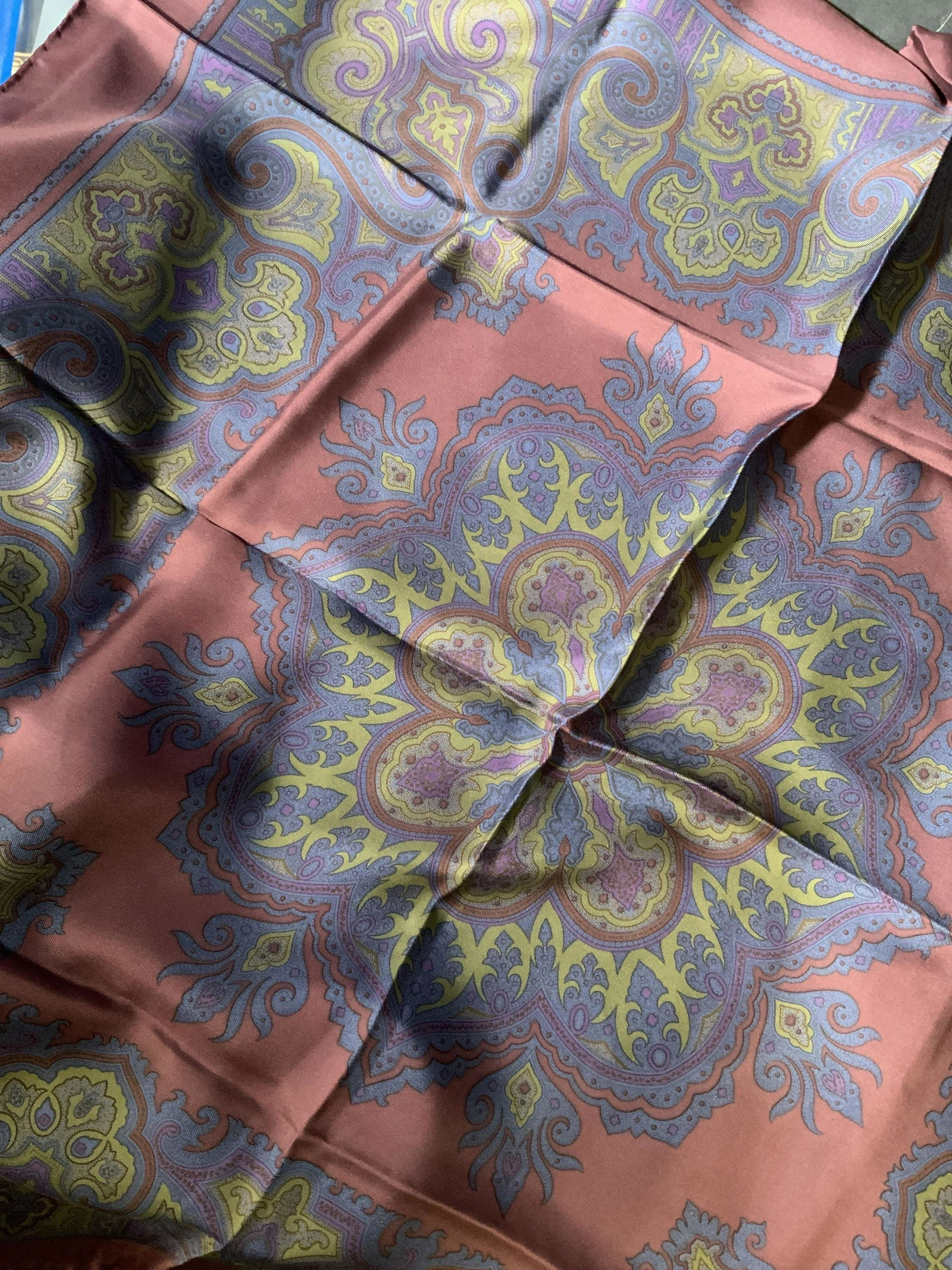 Vintage Italian Silk Head Scarf, (1 of 8)