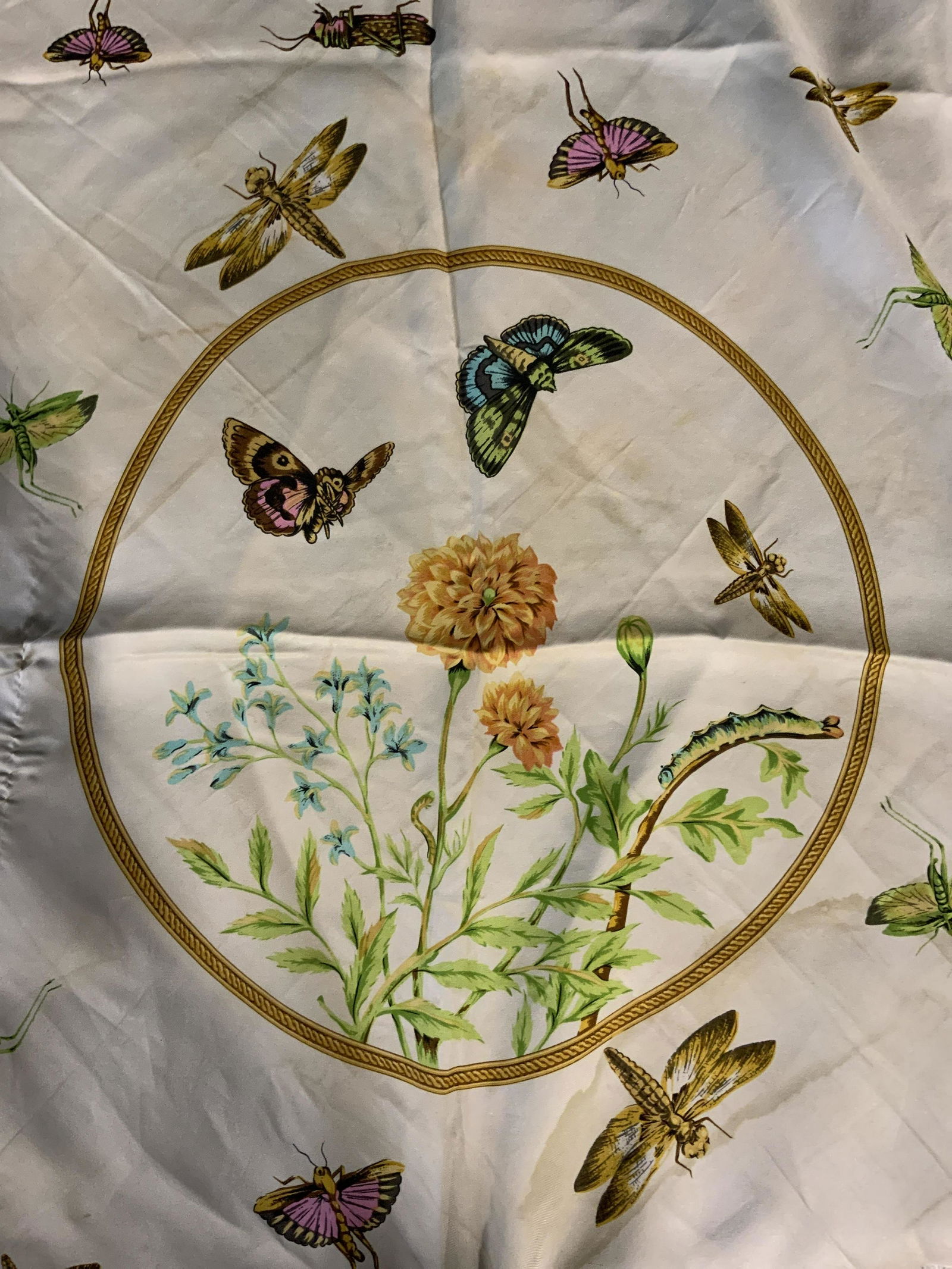 Vintage ECHO Animal Patterned Silk Head Scarf (1 of 10)