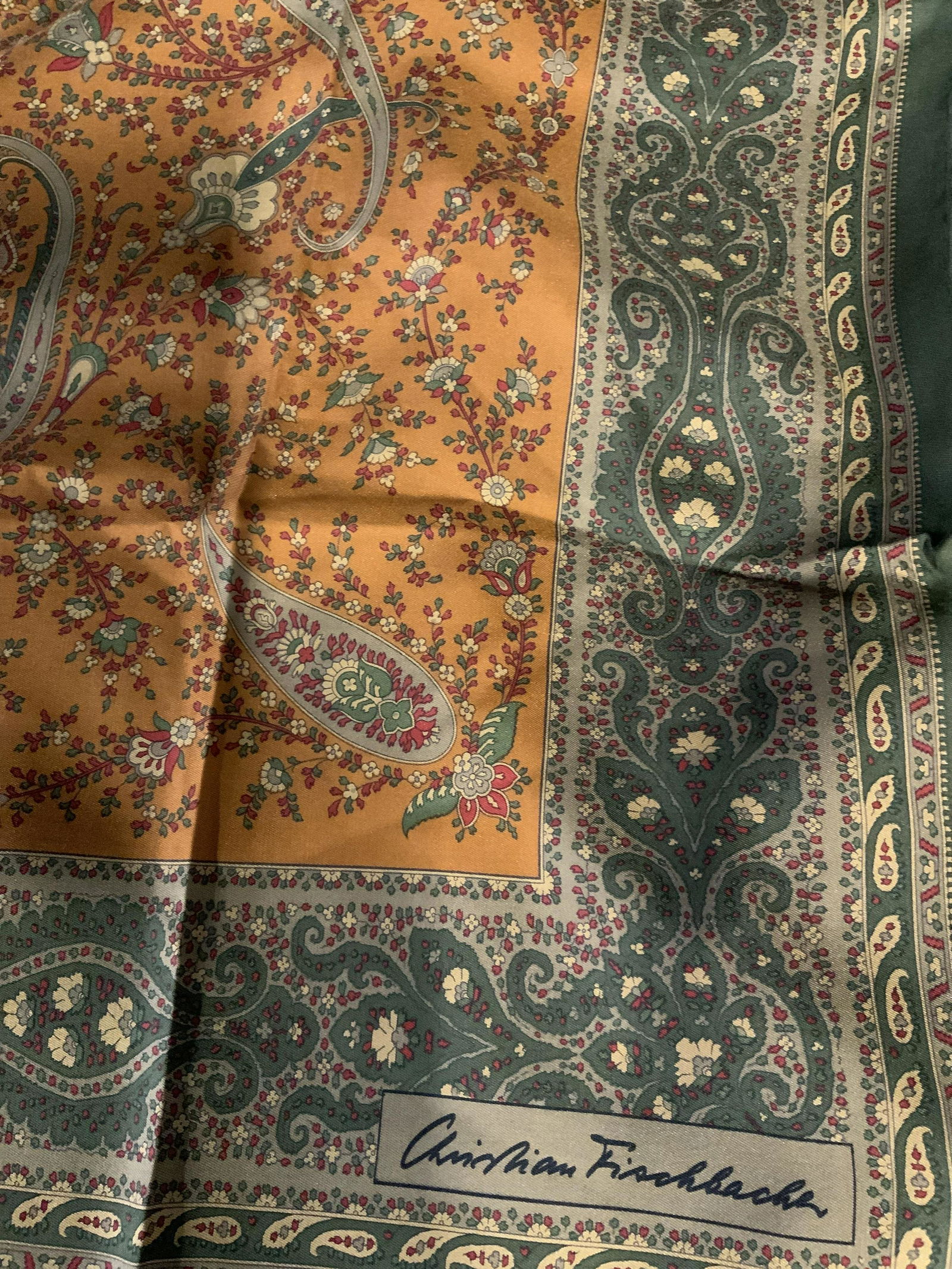 Vintage CHRISTIAN FISCHBACHER Silk Scarf (1 of 7)