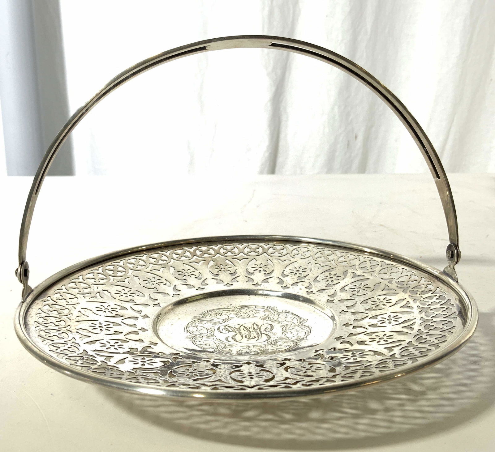 STERLING Silver Pierced Dish With Handle (1 of 8)
