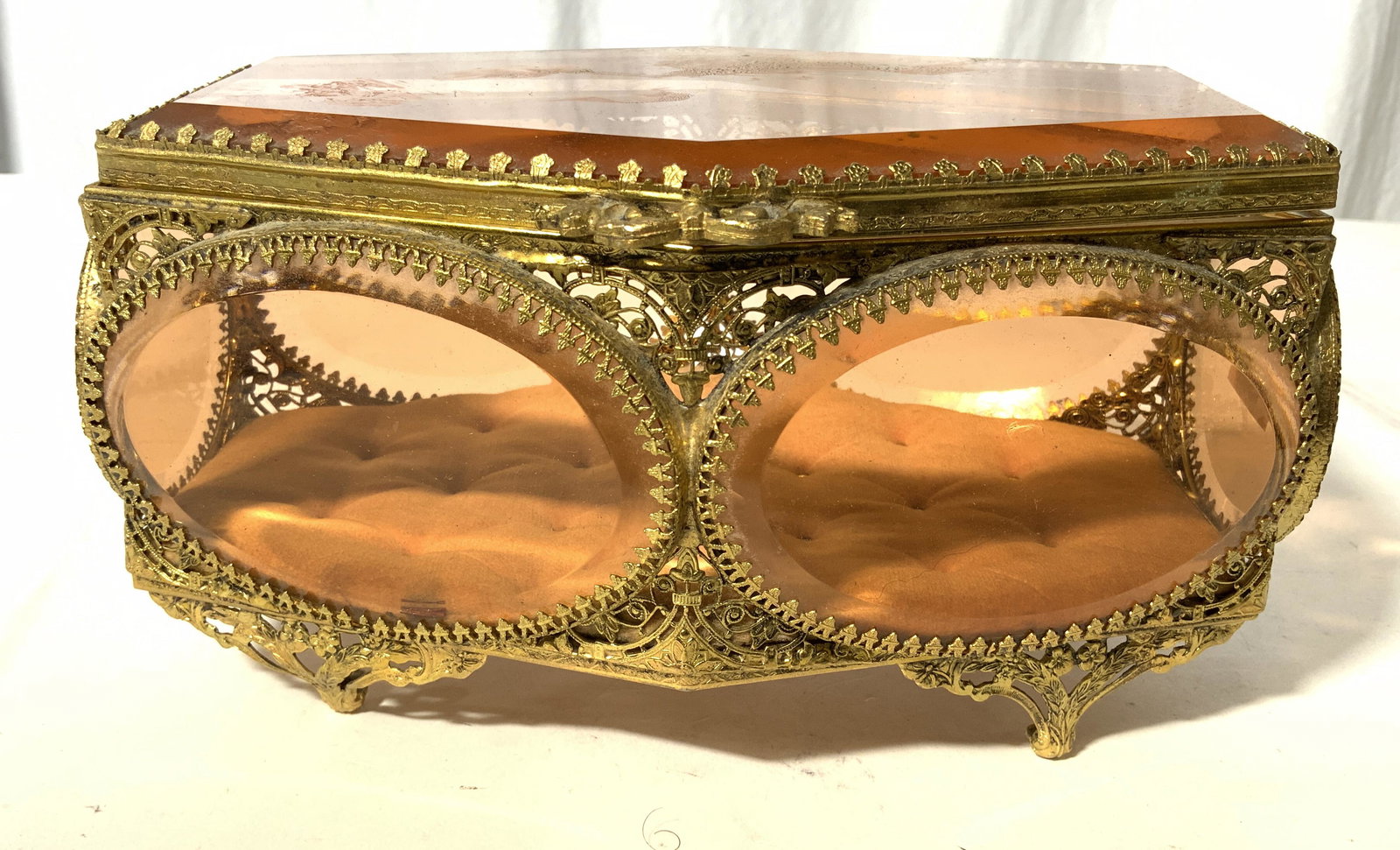 Victorian Style Ornate Footed Dresser Box (1 of 10)