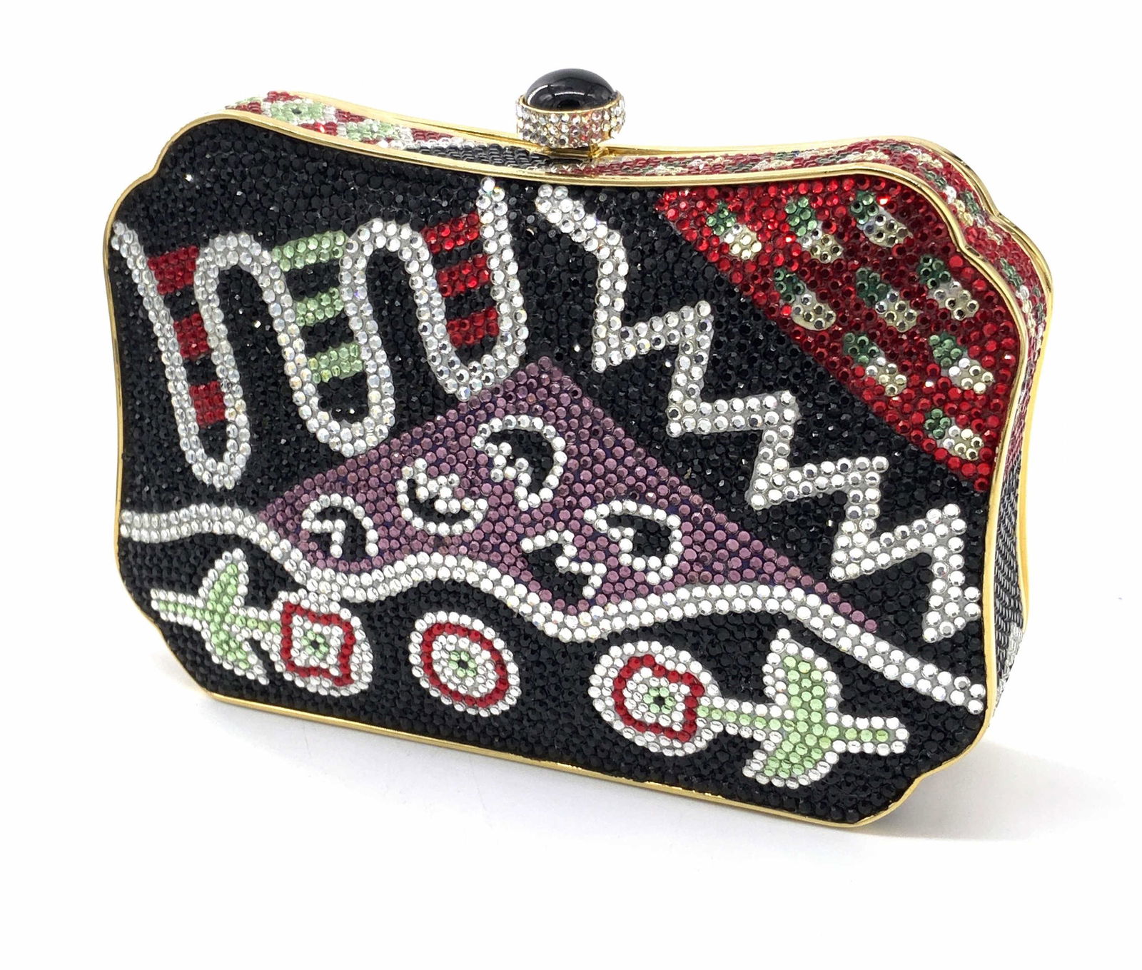 Vntg JUDITH LEIBER Abstract Crystal Purse, Bag (1 of 19)