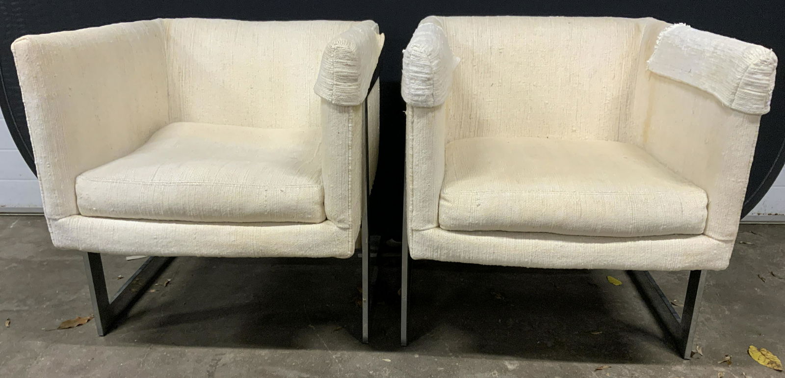 2 BLOOMINGDALES MCM Armchairs W Chrome Support (1 of 10)