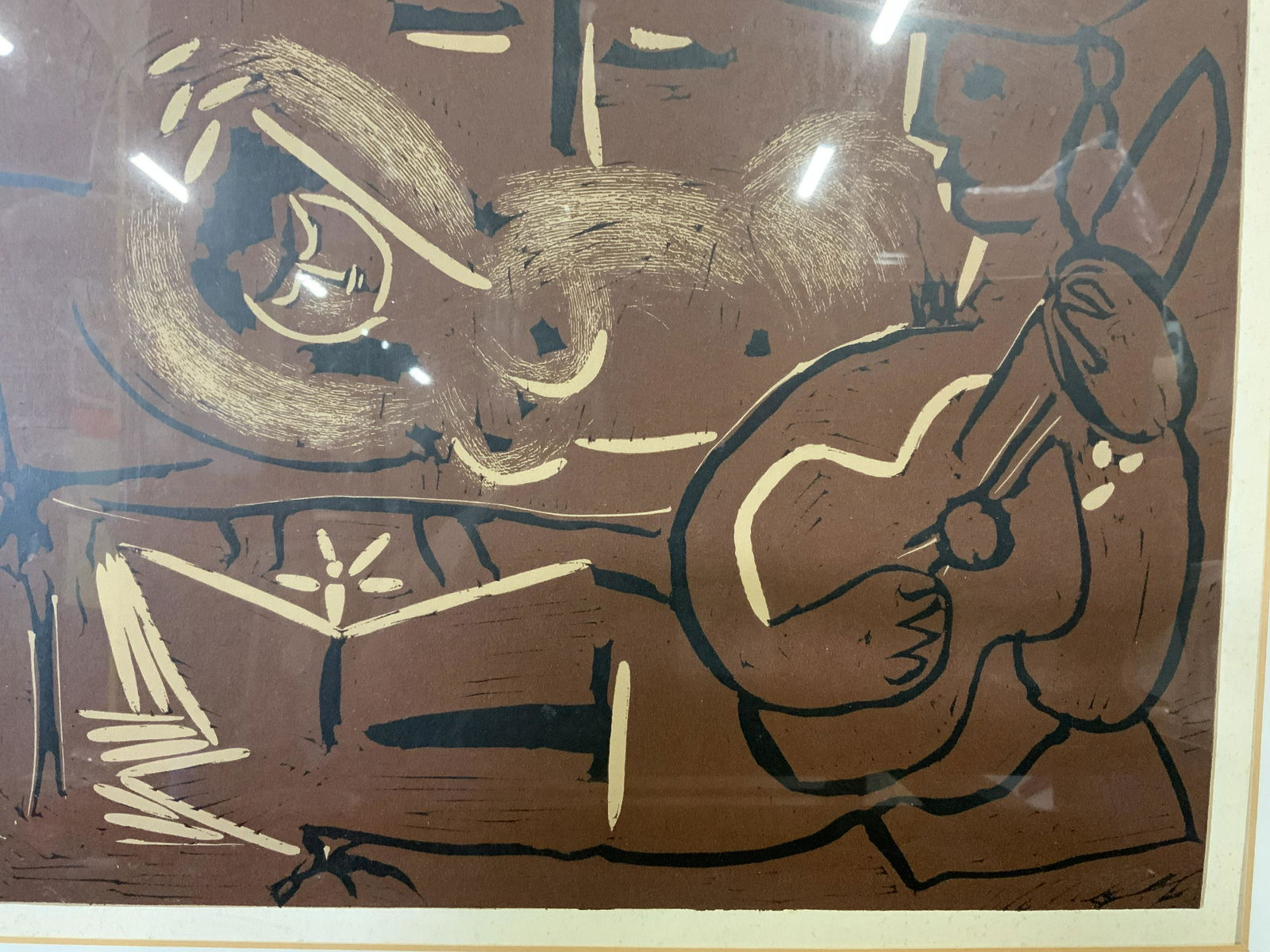 PICASSO ATTR The Aubade w Guitarist Linoleum PRT (1 of 13)