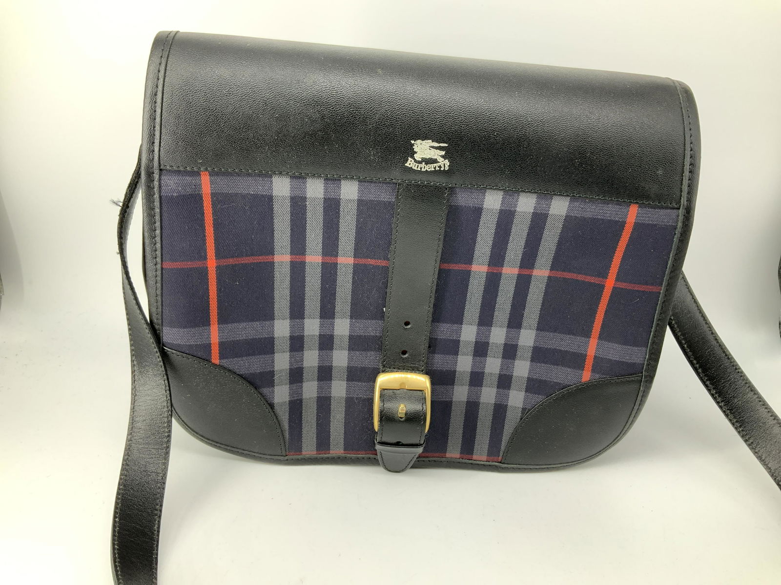 AUTHENTIC BURBERRY Navy Nova Check Shoulder Bag (1 of 15)