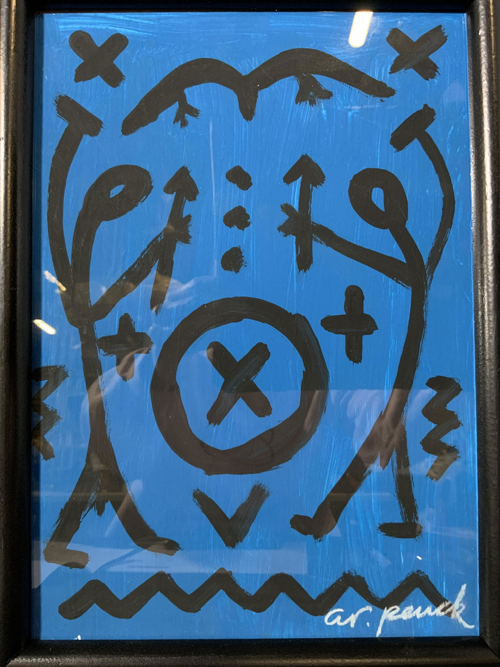 ATTR A. R. PENCK Abstract Figures Oil on Cardboard (1 of 10)