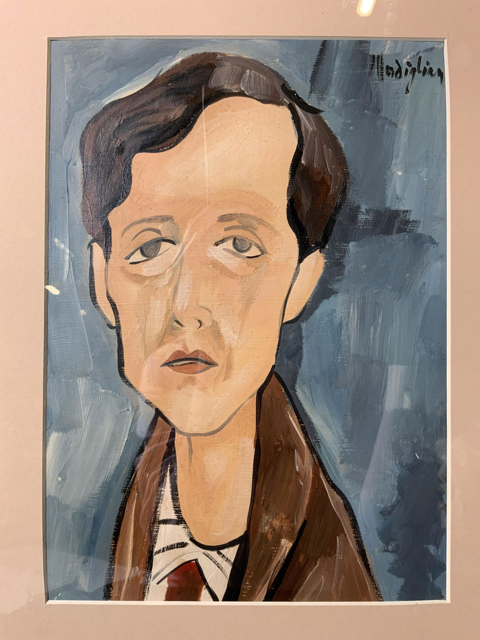 ATTR AMENDEO CLEMENTE MODIGLIANI Signed Portrait (1 of 10)