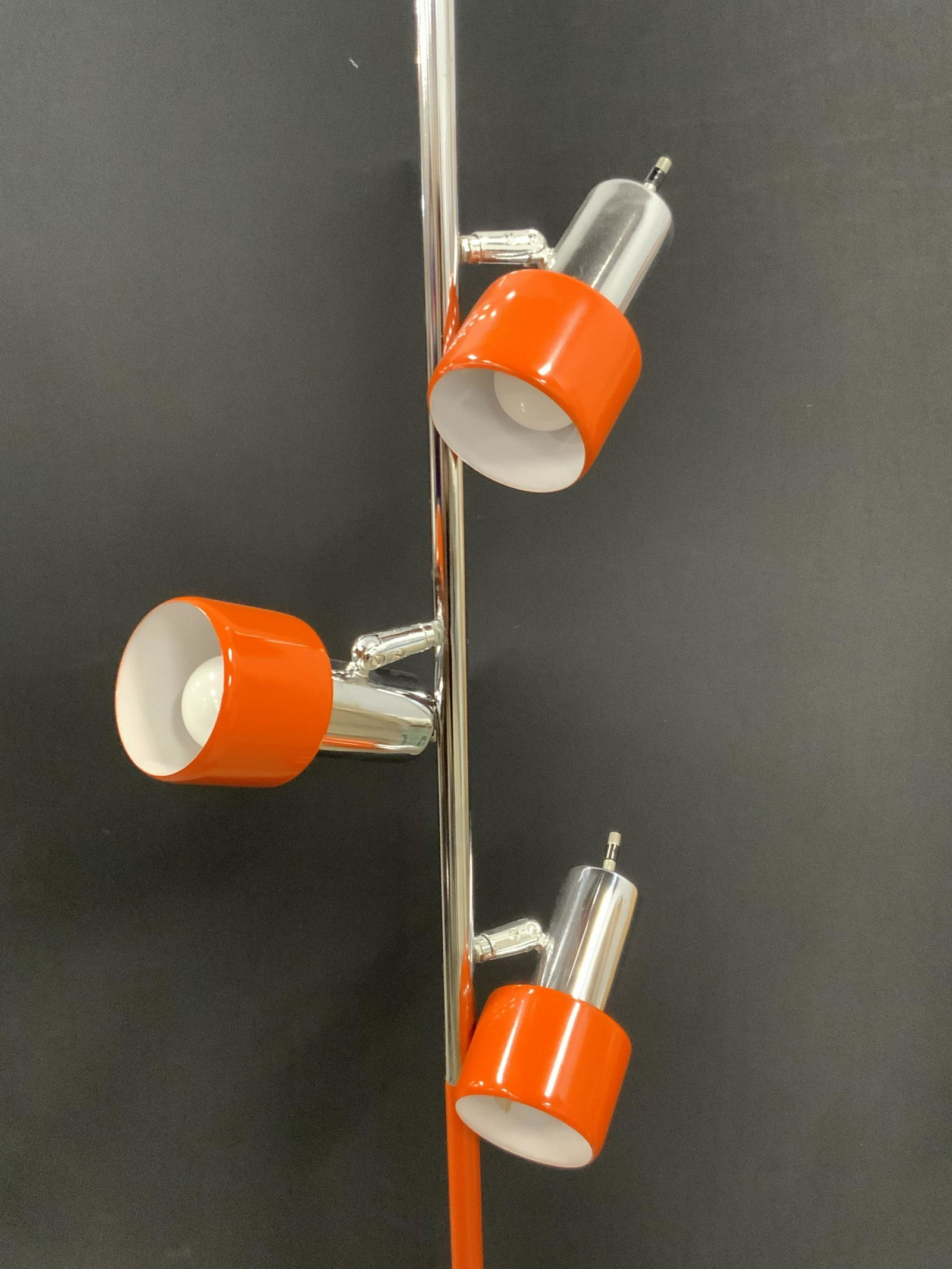 Retro Orange Metal Adjustable Floor Lamp