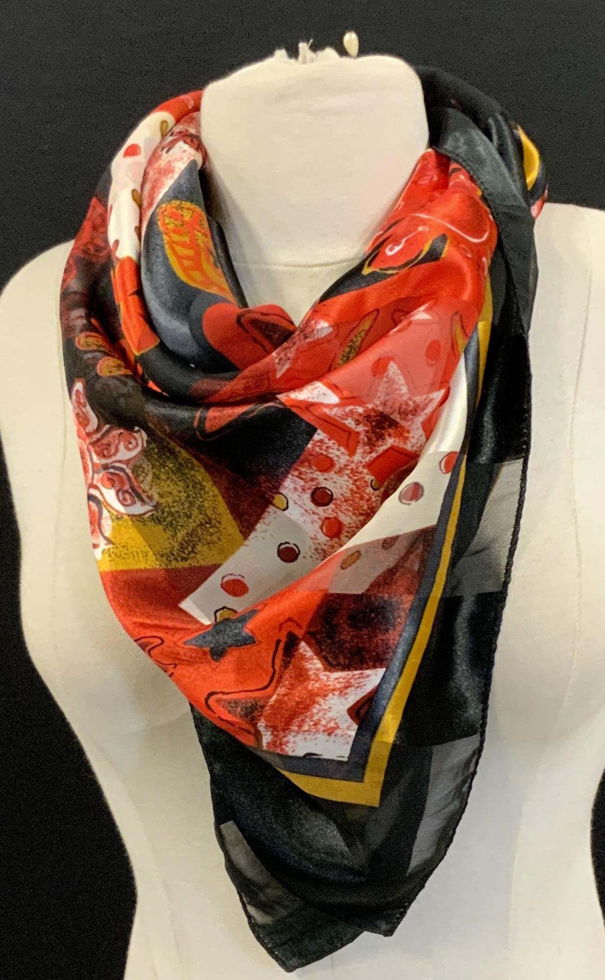 Lot of 11 Silk Scarves and Handkerchiefs (1 of 11)