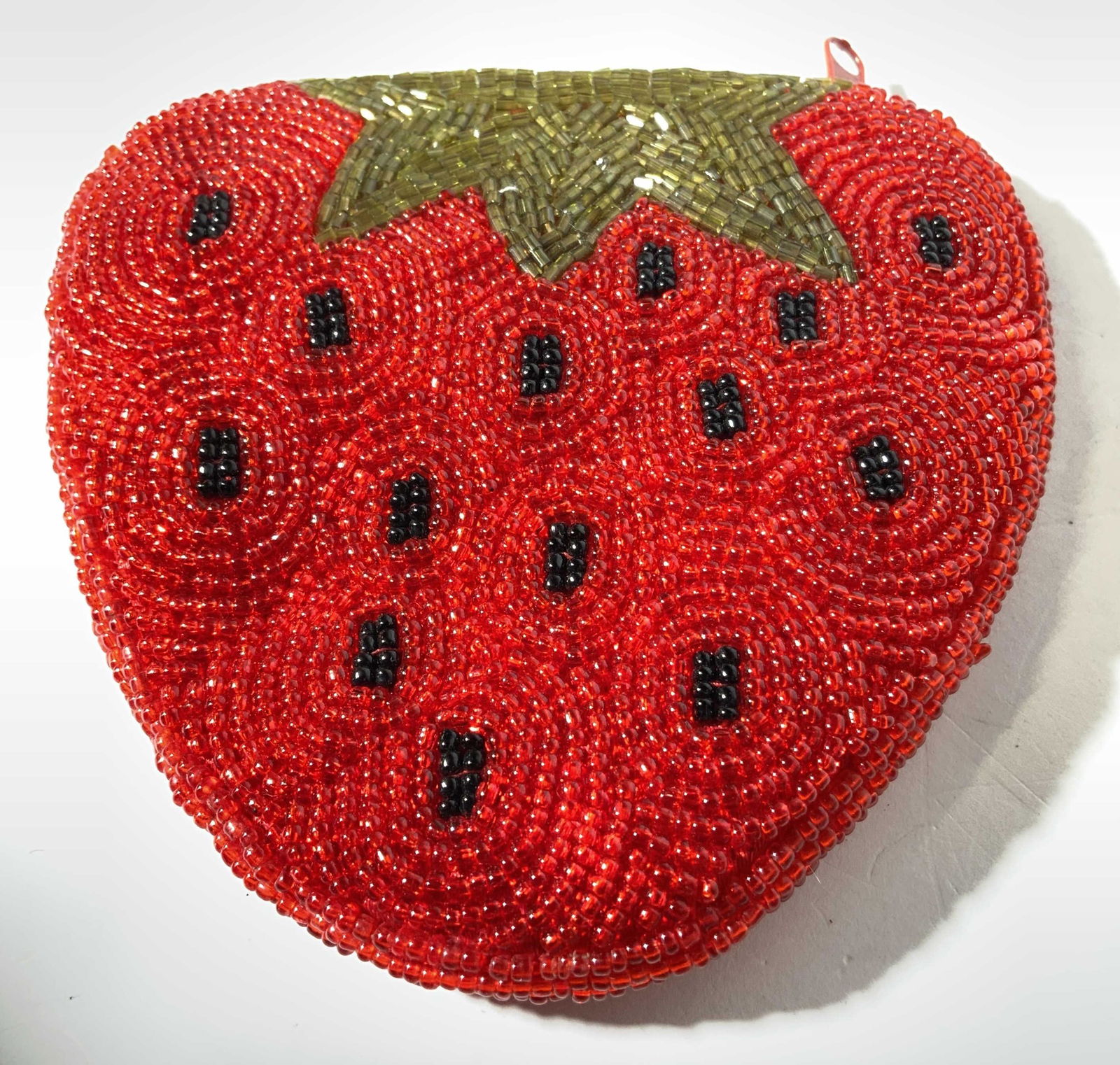 Beaded Strawberry Coin Purse Coin Bag (1 of 7)