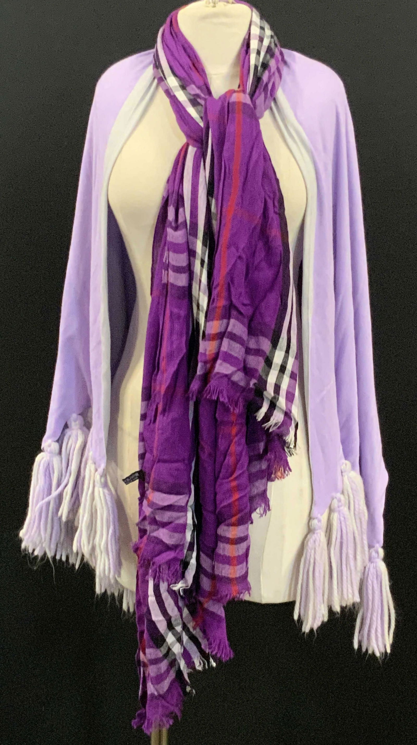 Lot 2 Purple Tone Ladies Fashion Scarves (1 of 10)