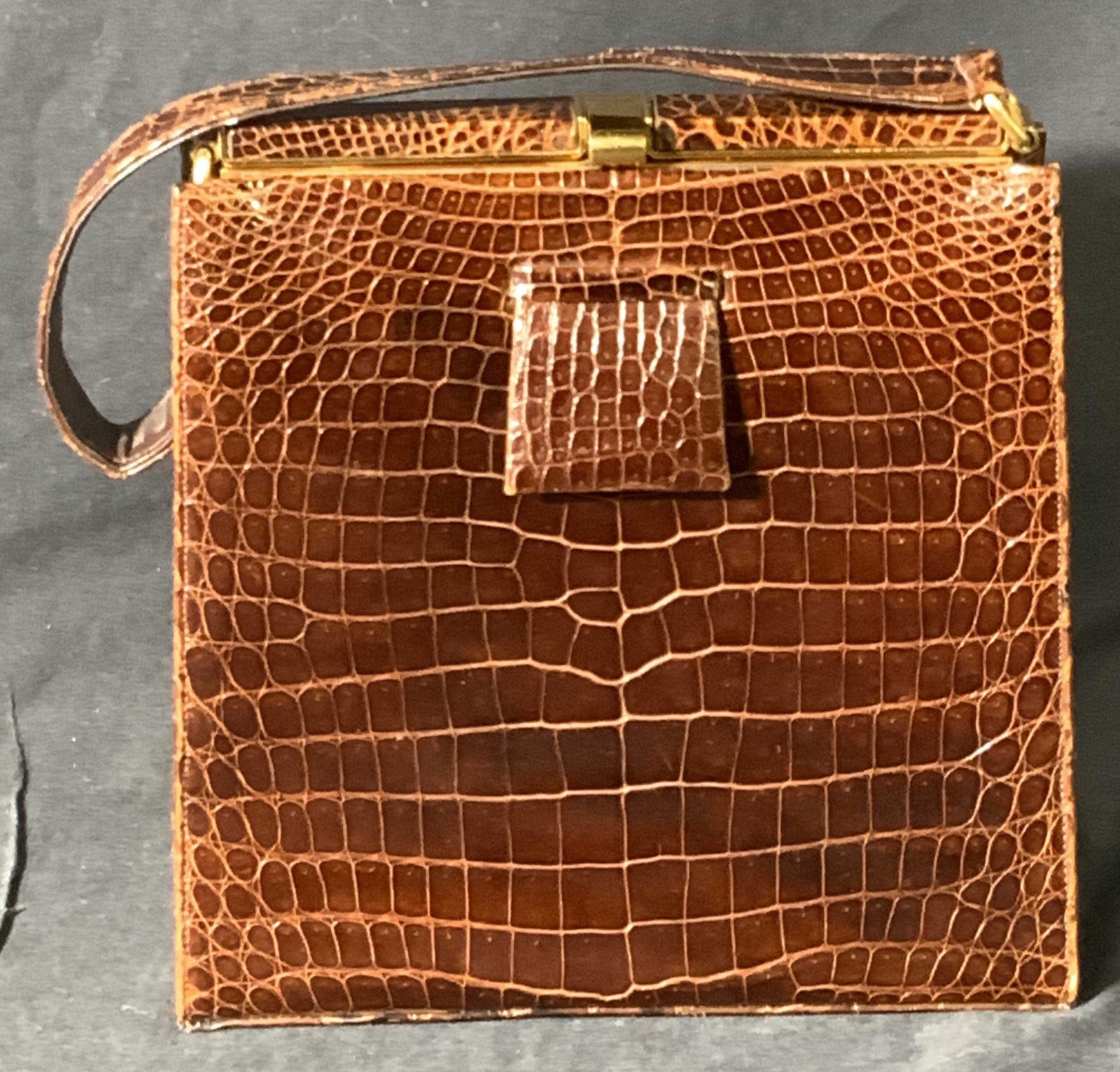 Vintage MAMON Reptile Style Top-Handle Purse (1 of 10)