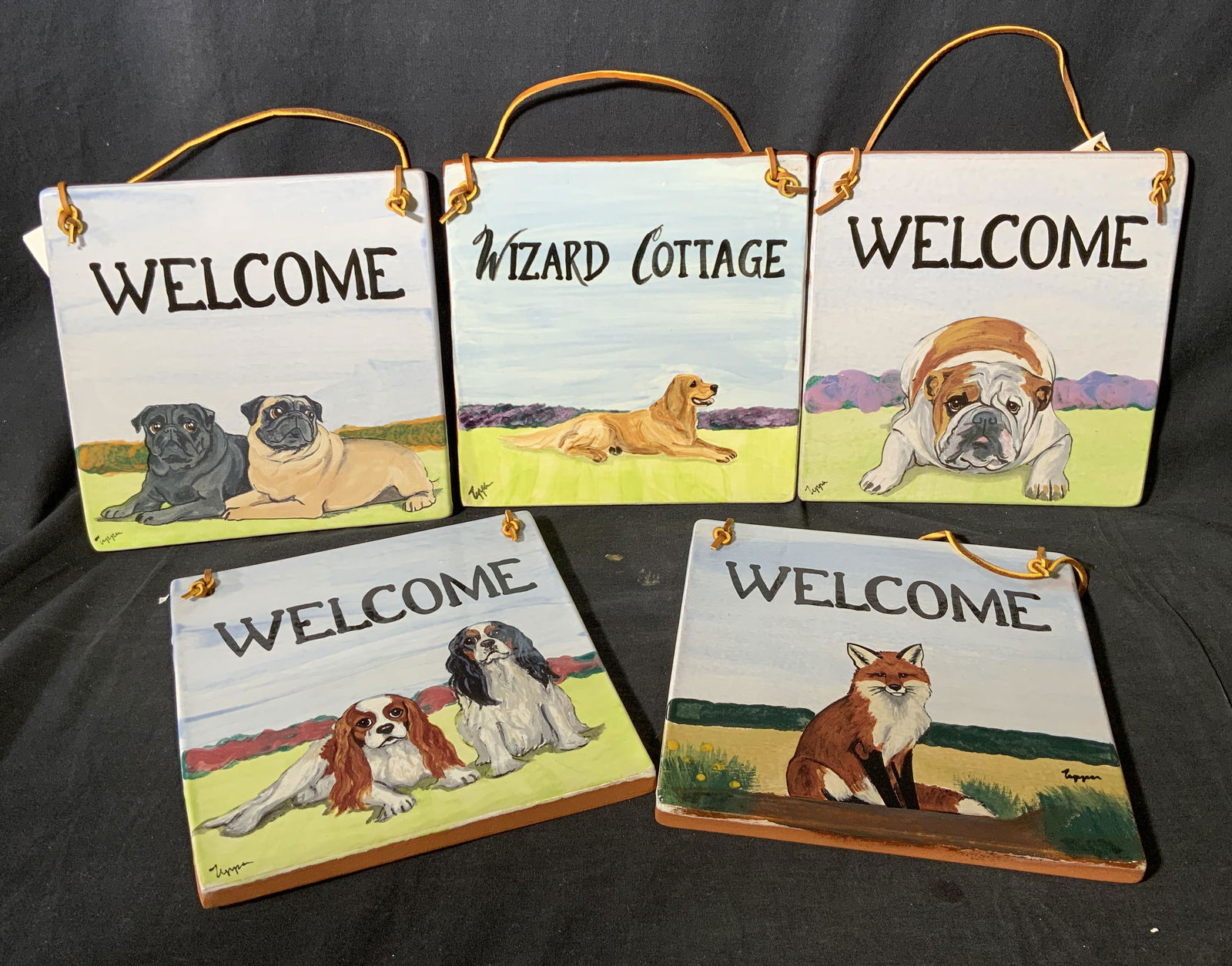 Lot of ZEPPA Signed Terracotta Welcome Signs (1 of 8)