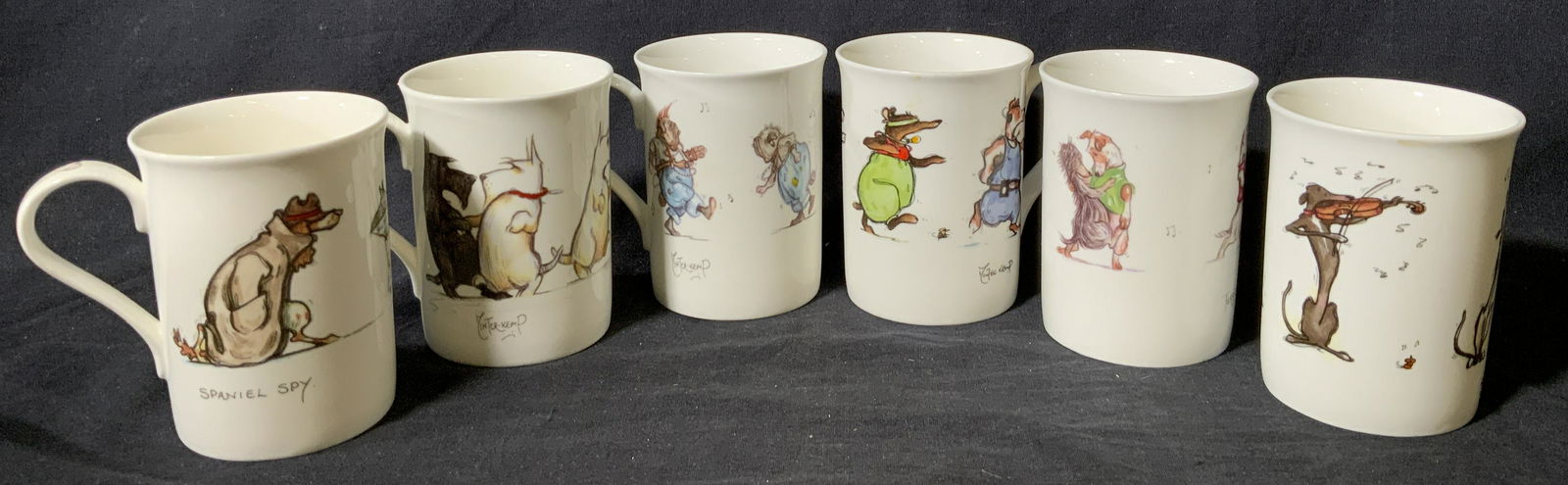 ROYALE STRATFORD Set of 6 Dog Motif Coffee Mugs (1 of 6)