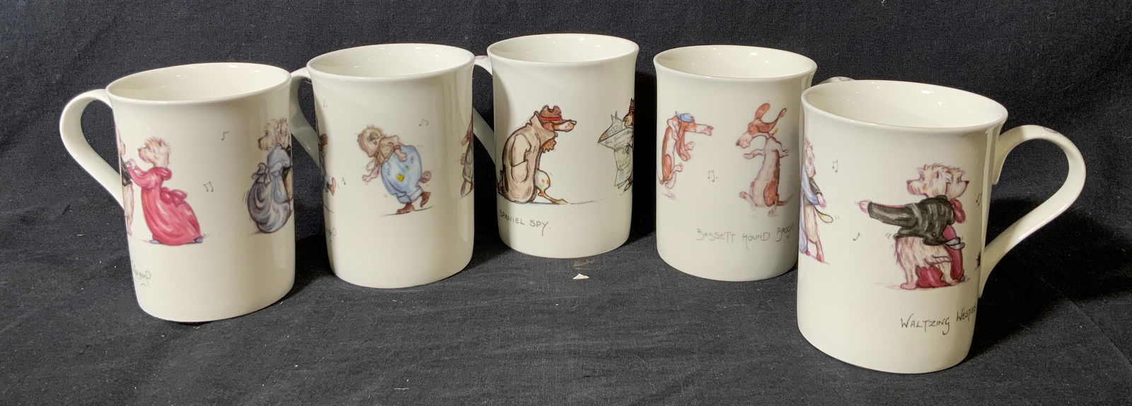 ROYALE STRATFORD Set of 6 Dog Motif Coffee Mugs, (1 of 5)