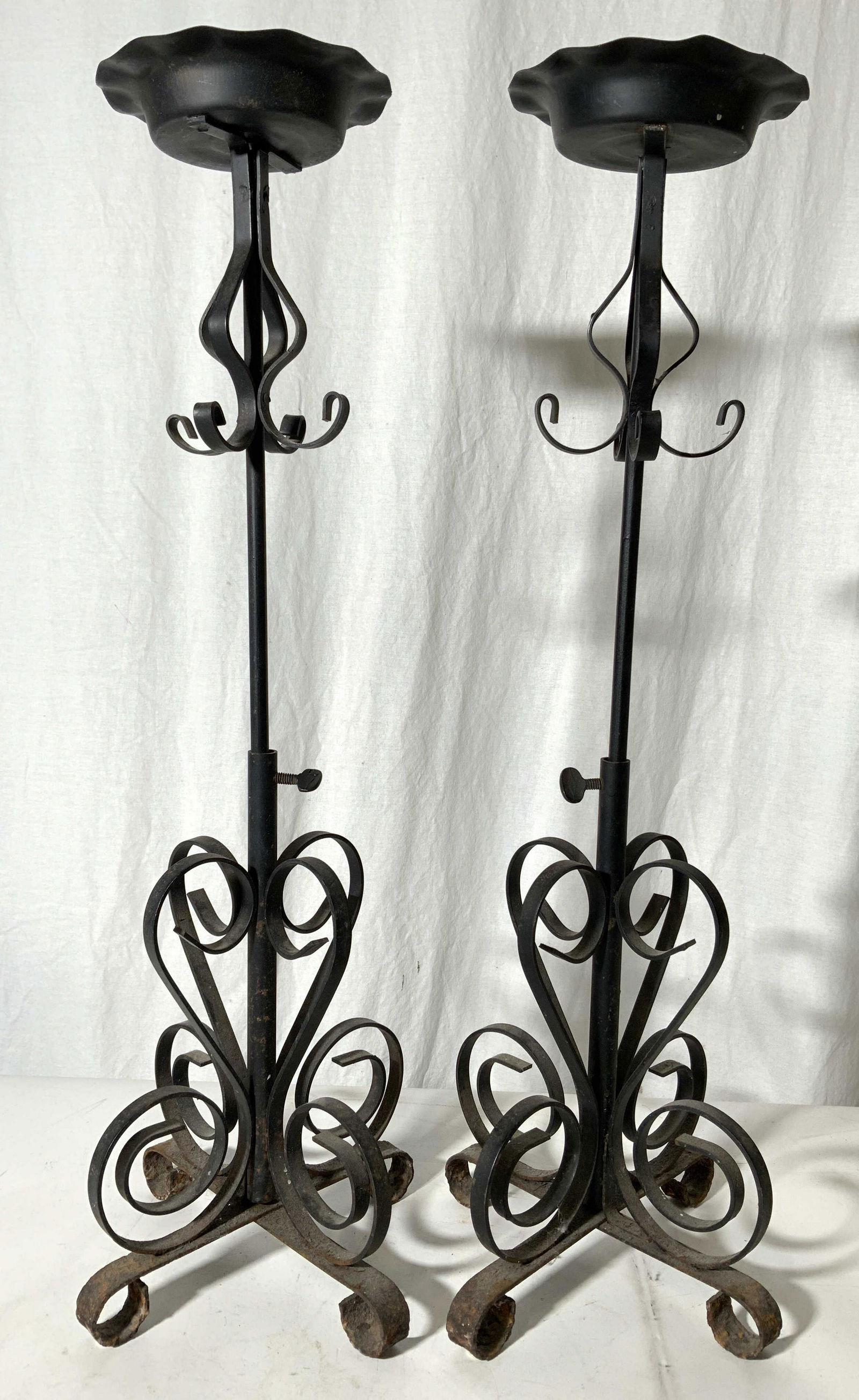 Pair Vintage Metal Candlesticks (1 of 8)