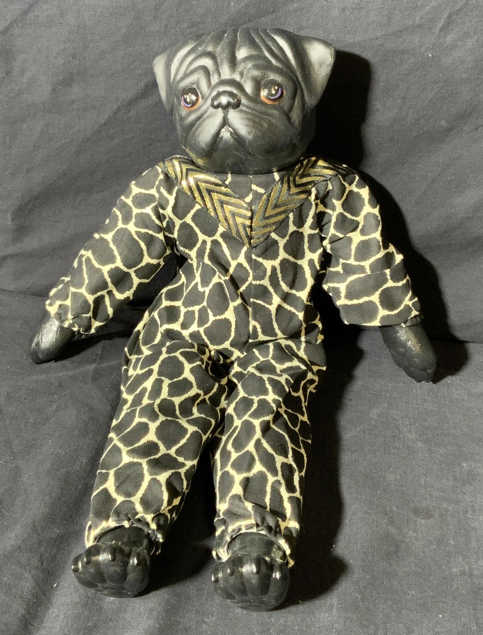 Hand Painted Ceramic Pug Dog Doll (1 of 5)