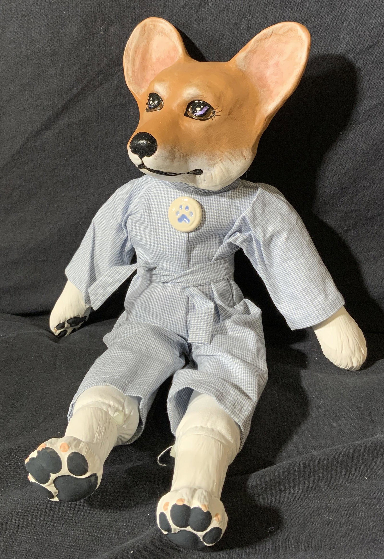 Hand Painted Corgi Ceramic Dog Doll (1 of 6)