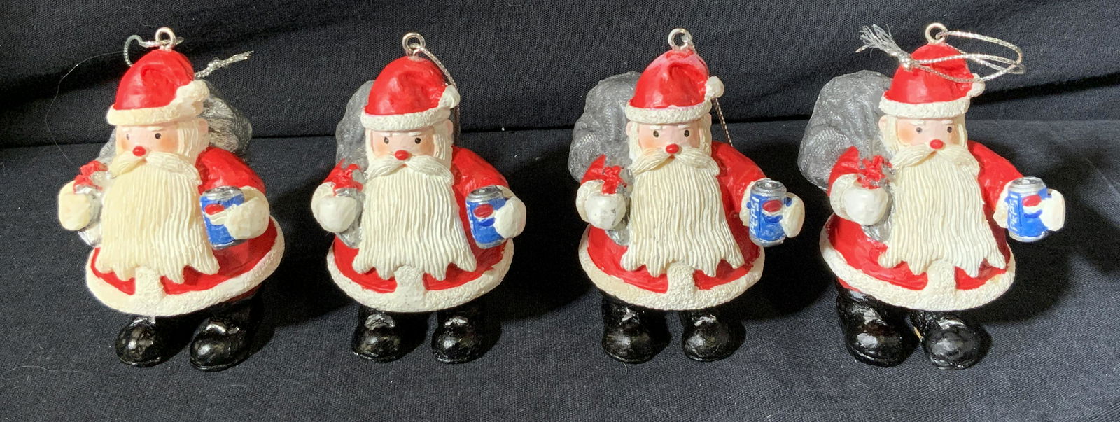 Set of 4 Pepsicola Santa Claus Tree Ornament (1 of 6)