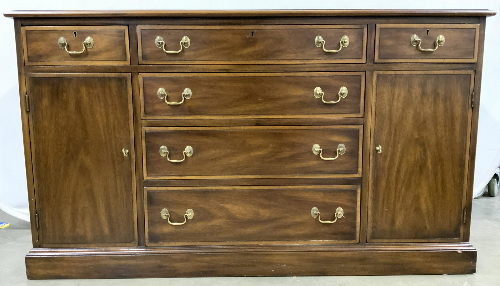VIRGINIA GALLERIES Antq Wooden Sideboard Buffet (1 of 10)