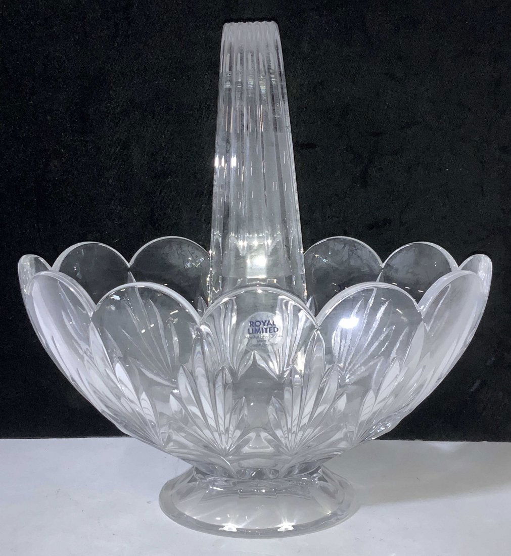 Lead Crystal Basket, ROYAL LTD Czech Republic (1 of 7)