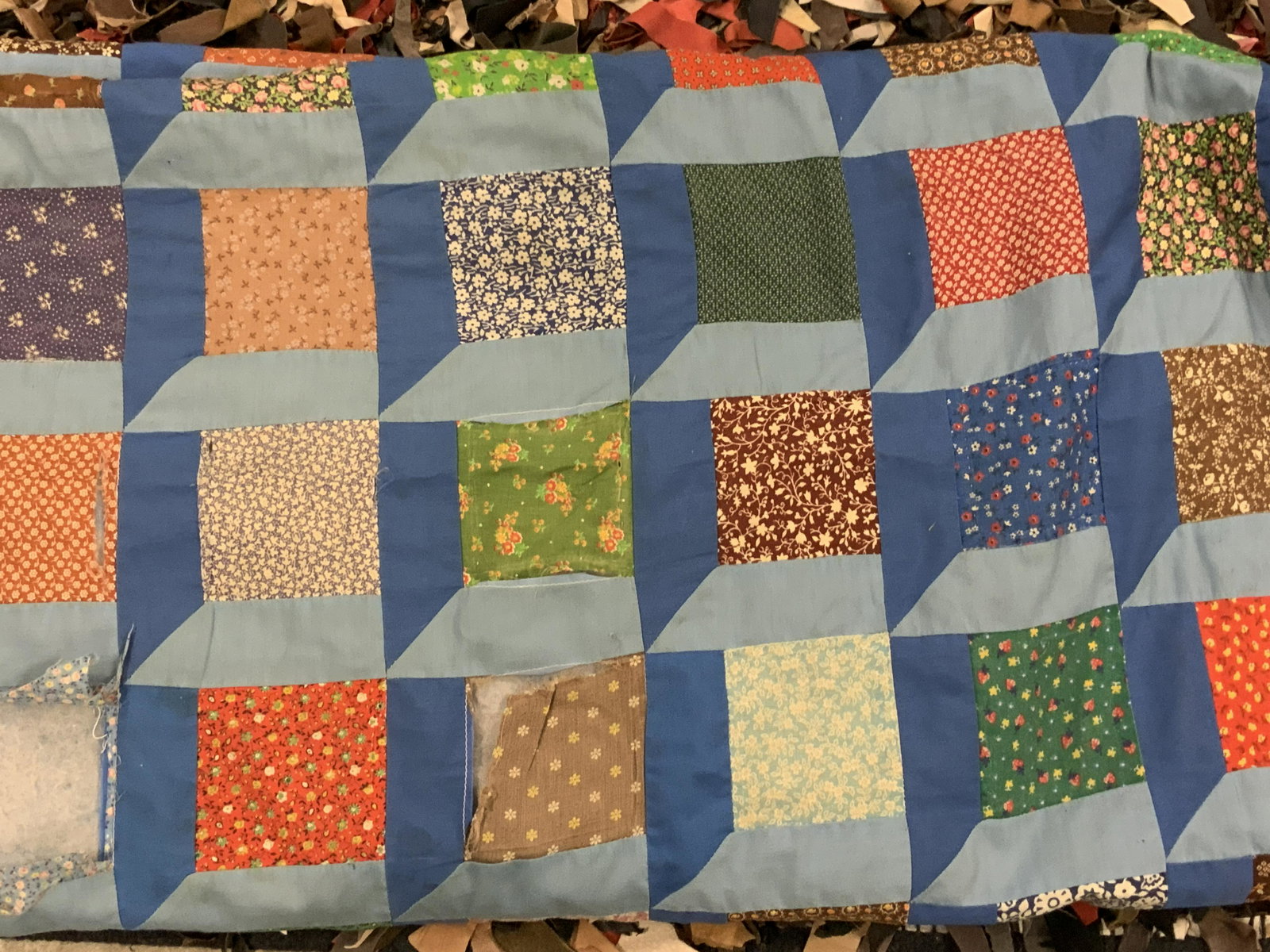 Collectible Handmade Square Zpatch Cotton Quilt (1 of 7)