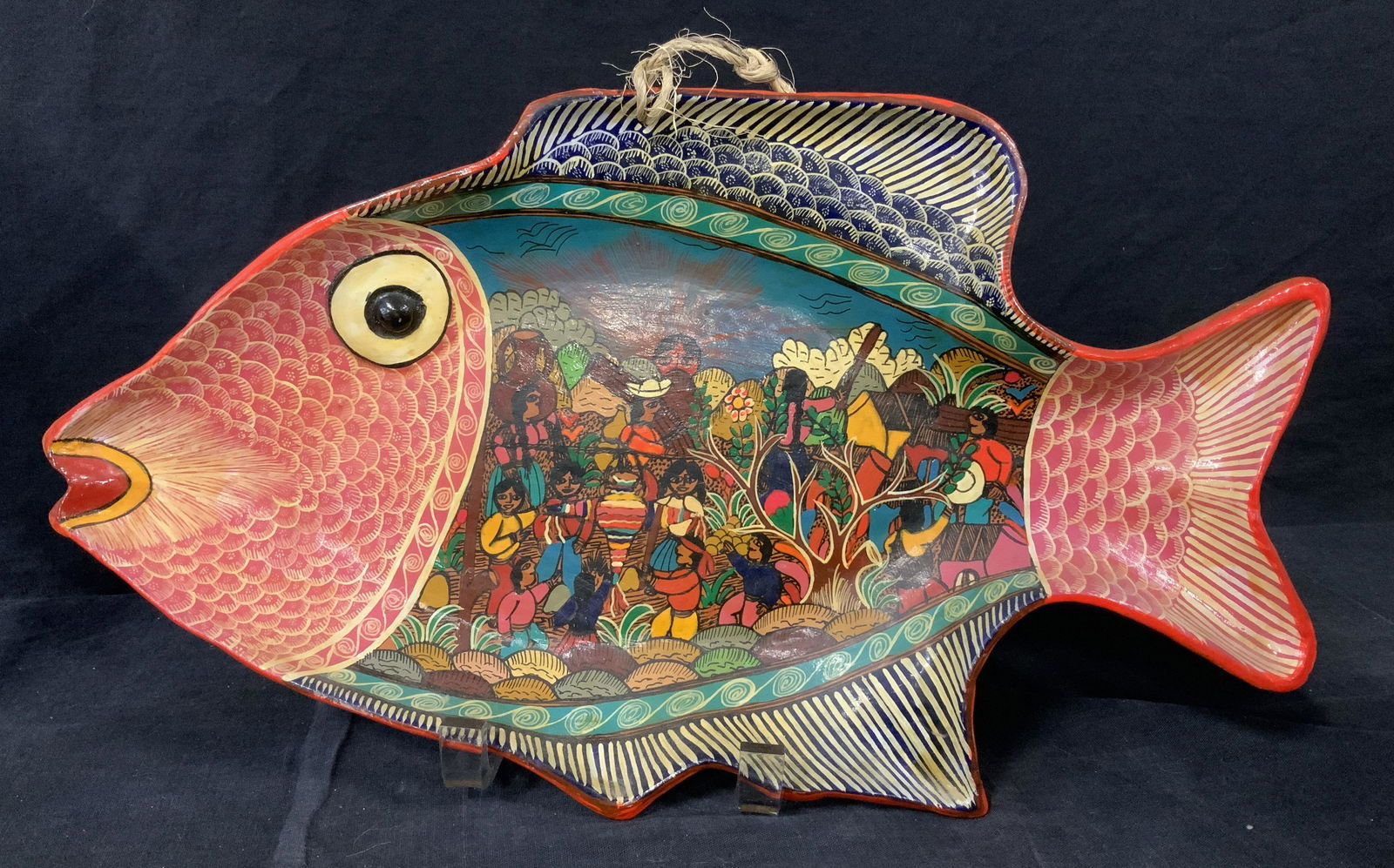 Hand Painted Ceramic Fish Mexican Folk Art (1 of 7)